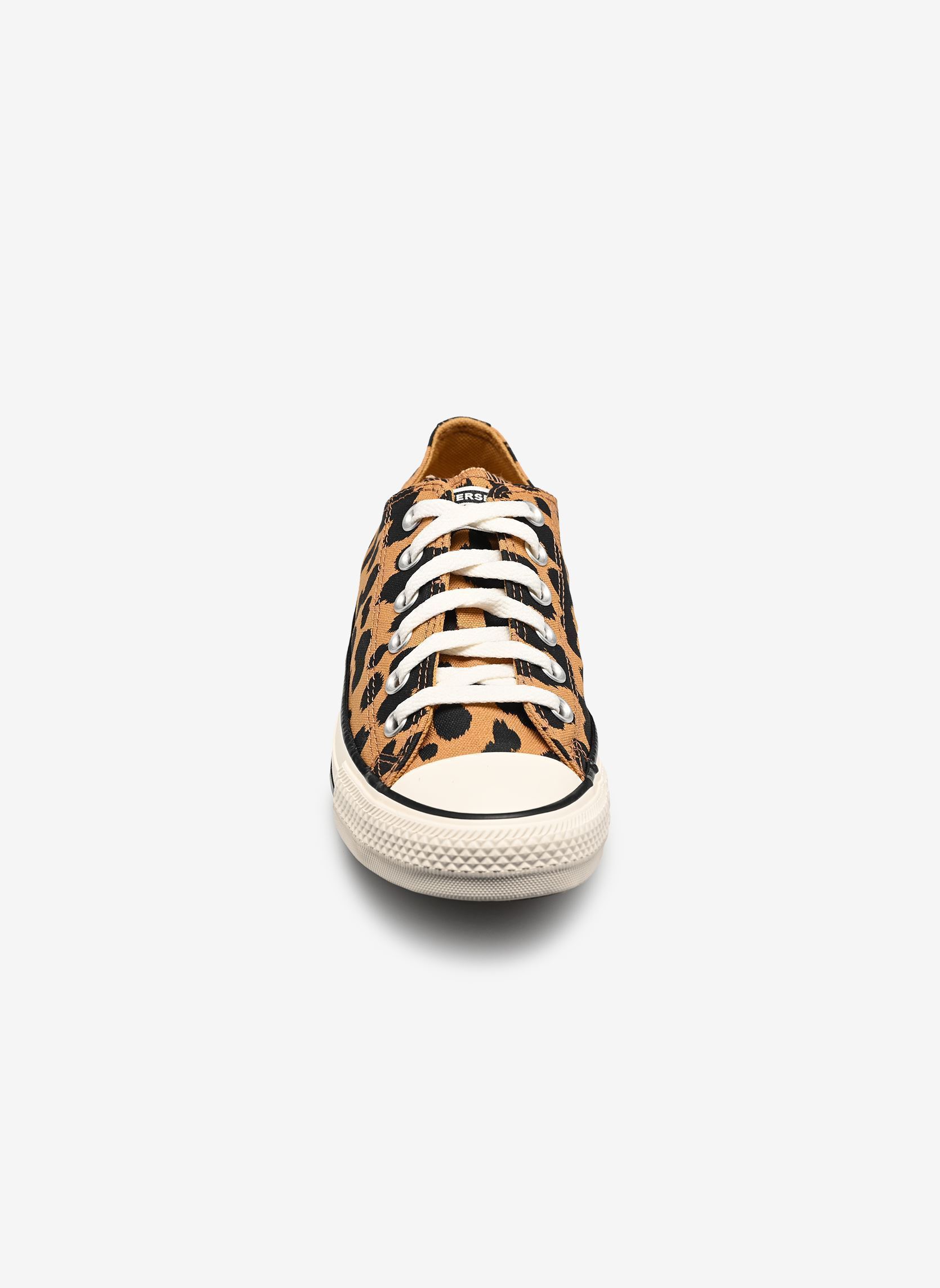 Leinen-Sneaker Chuck Taylor All Star Cow Print Ox damen mehrfarbig Converse Leinen-Sneaker Chuck Taylor All Star Cow Print Ox damen mehrfarbig HONEY STICK/BLACK/EGRET