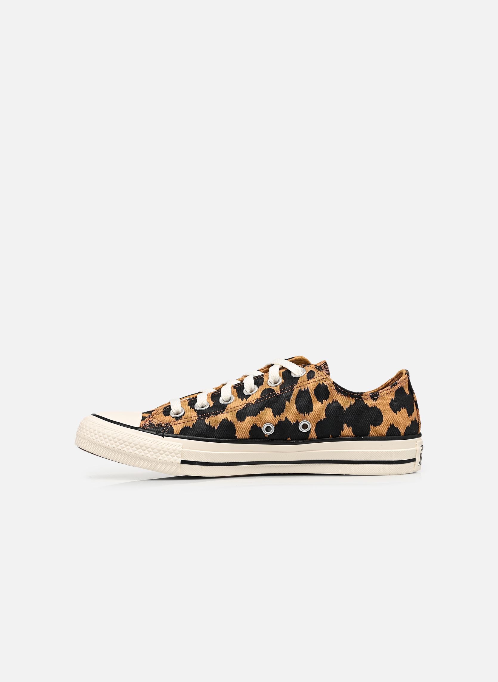 Leinen-Sneaker Chuck Taylor All Star Cow Print Ox damen mehrfarbig Converse Leinen-Sneaker Chuck Taylor All Star Cow Print Ox damen mehrfarbig HONEY STICK/BLACK/EGRET