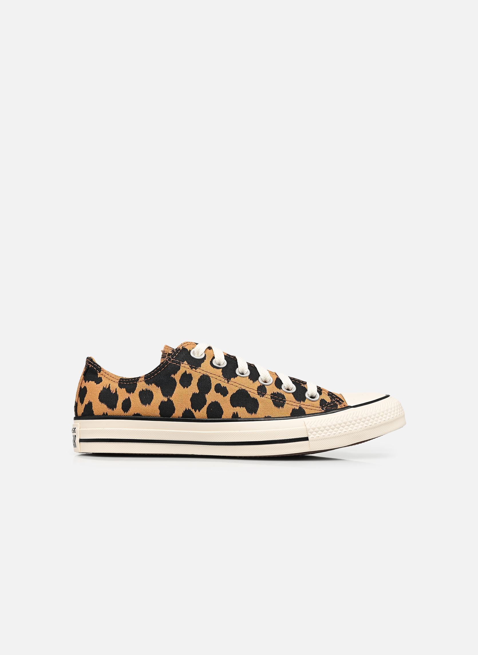 Leinen-Sneaker Chuck Taylor All Star Cow Print Ox damen mehrfarbig Converse Leinen-Sneaker Chuck Taylor All Star Cow Print Ox damen mehrfarbig HONEY STICK/BLACK/EGRET