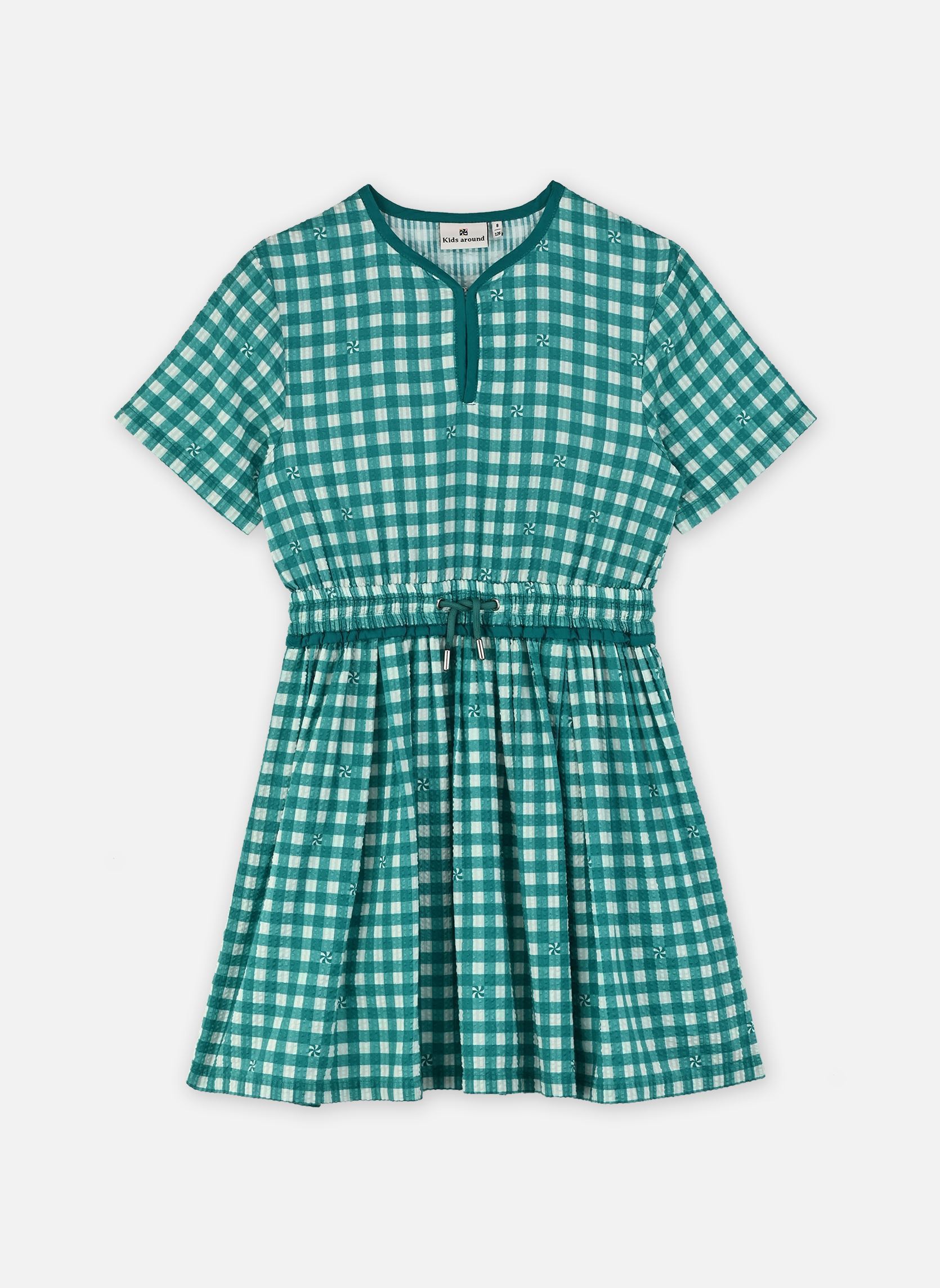 Jurken L00008 meisjes groen Kids around Jurken L00008 meisjes groen VERT THE
