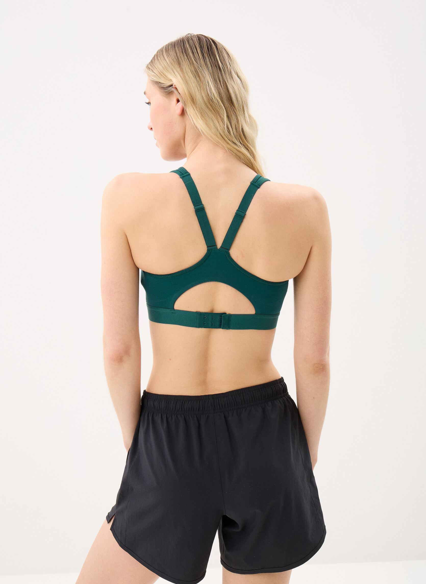 Brassières de Sport NB Essential Run Bra femme vert New Balance Brassières de Sport NB Essential Run Bra femme vert Medusa Green