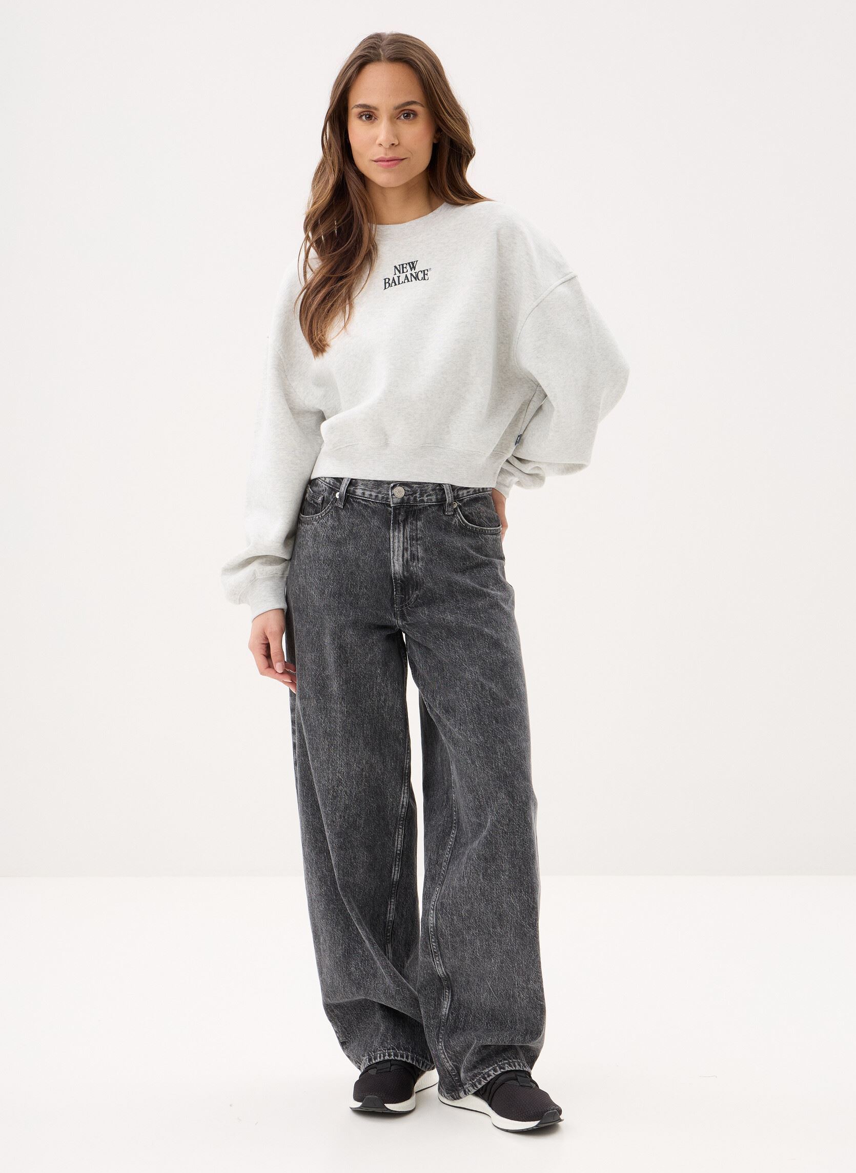 Sweatshirts Trackside Fleece Crew damen grau New Balance Sweatshirts Trackside Fleece Crew damen grau ASH HEATHER