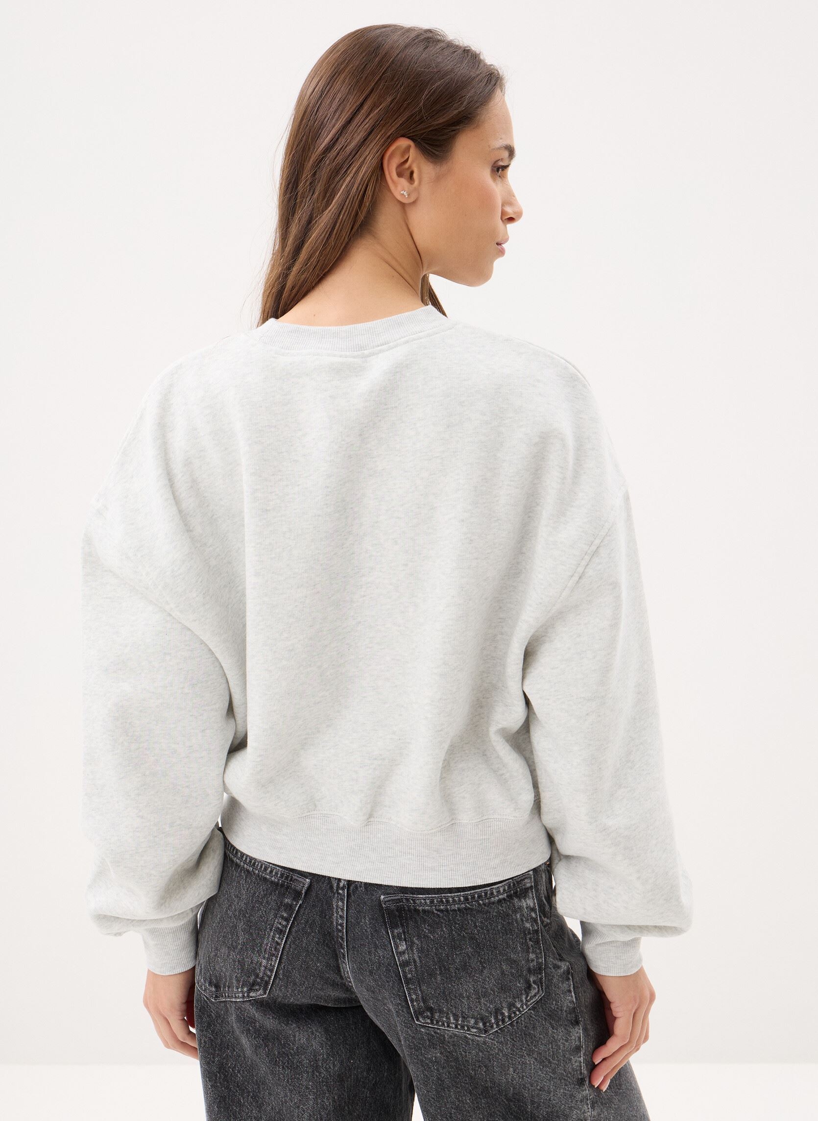 Sweatshirts Trackside Fleece Crew damen grau New Balance Sweatshirts Trackside Fleece Crew damen grau ASH HEATHER