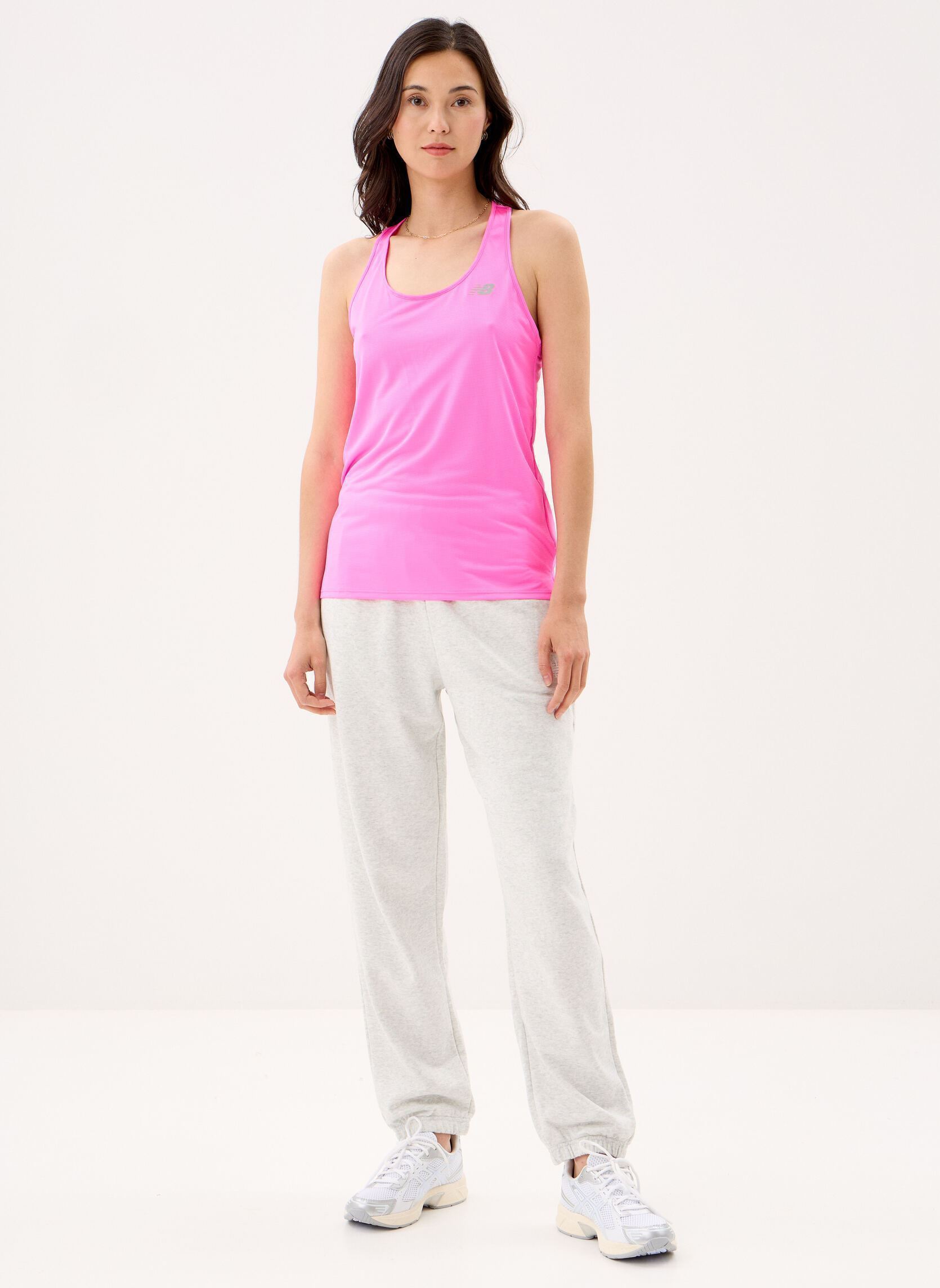 Hemdjes Sport Essential Tank dames roze New Balance Hemdjes Sport Essential Tank dames roze Pink Heat