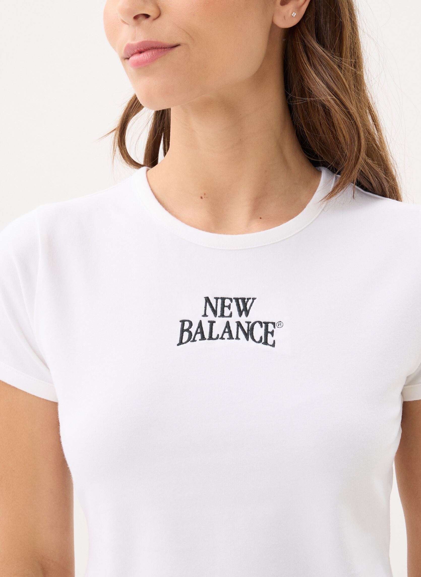 T-shirts met korte mouwen Trackside Ringer T-Shirt dames wit New Balance T-shirts met korte mouwen Trackside Ringer T-Shirt dames wit White
