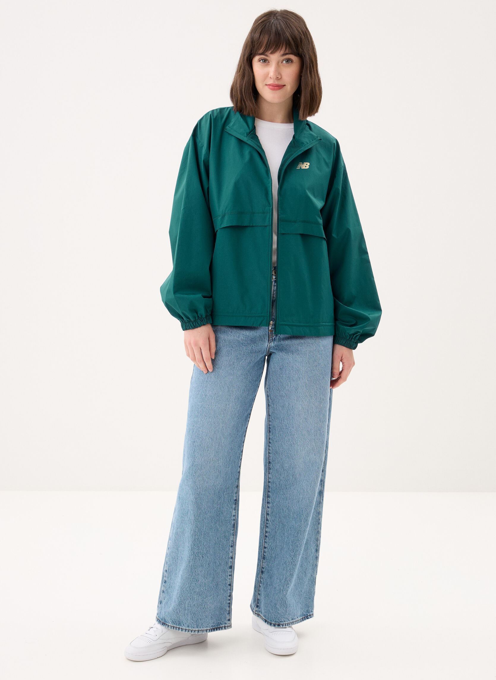 Vestes de survêtement Trackside Woven Jacket femme vert New Balance Vestes de survêtement Trackside Woven Jacket femme vert Medusa Green