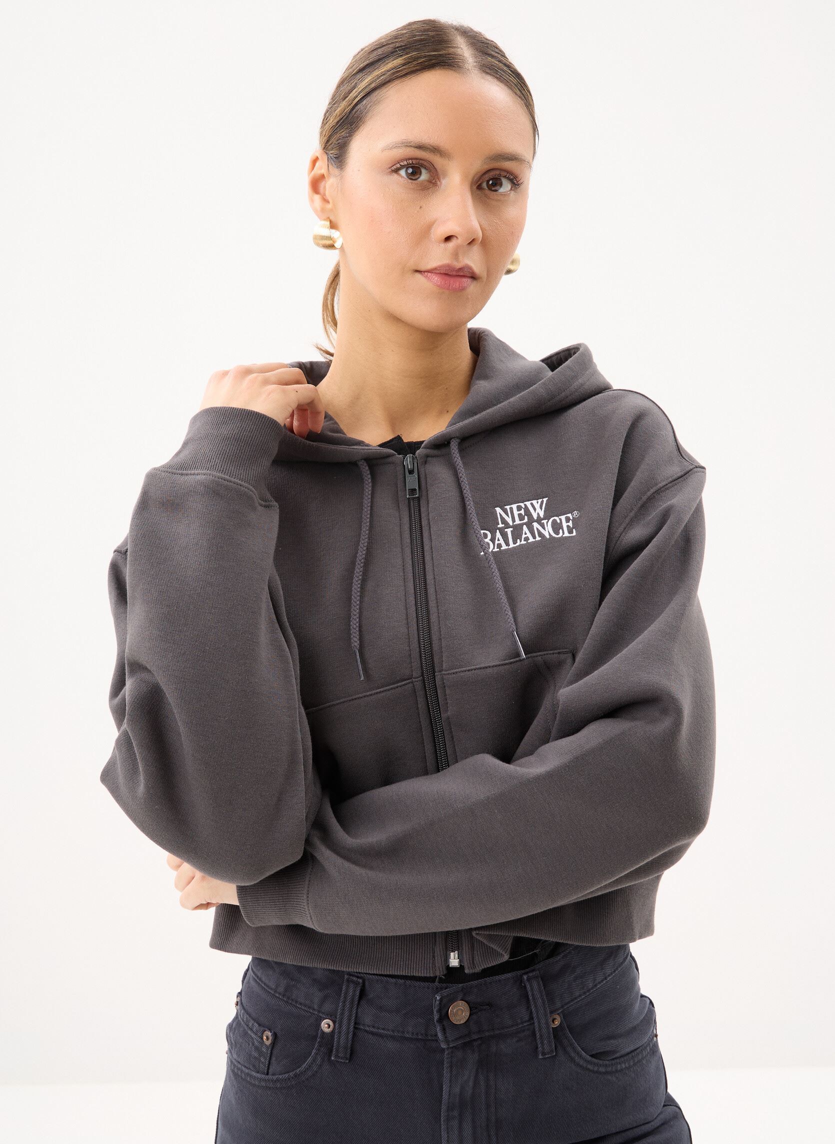 Vêtements New Balance Trackside Fleece Full Zip pour Femme - vue 1