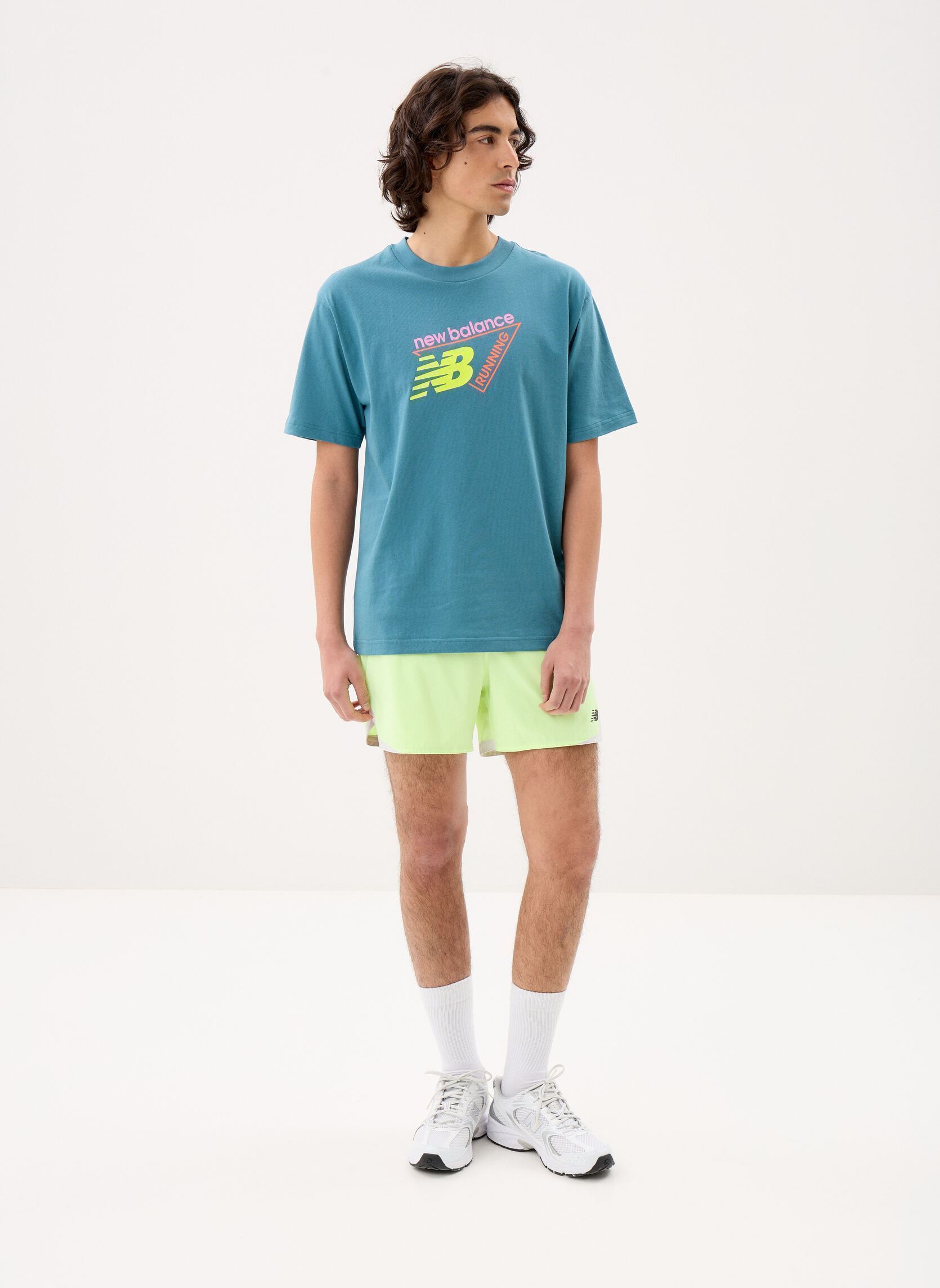 T-shirt a maniche corte Classic Tri-Logo T-shirt uomo verde New Balance T-shirt a maniche corte Classic Tri-Logo T-shirt uomo verde Big Teal