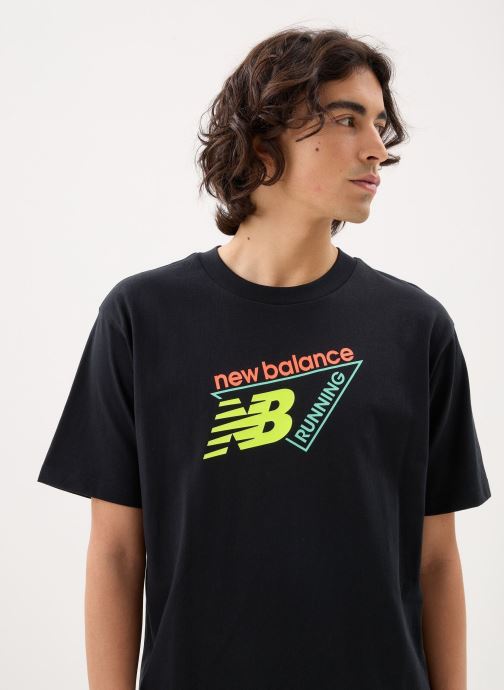New Balance T-shirts met korte mouwen Classic Tri-Logo T-shirt heren zwart