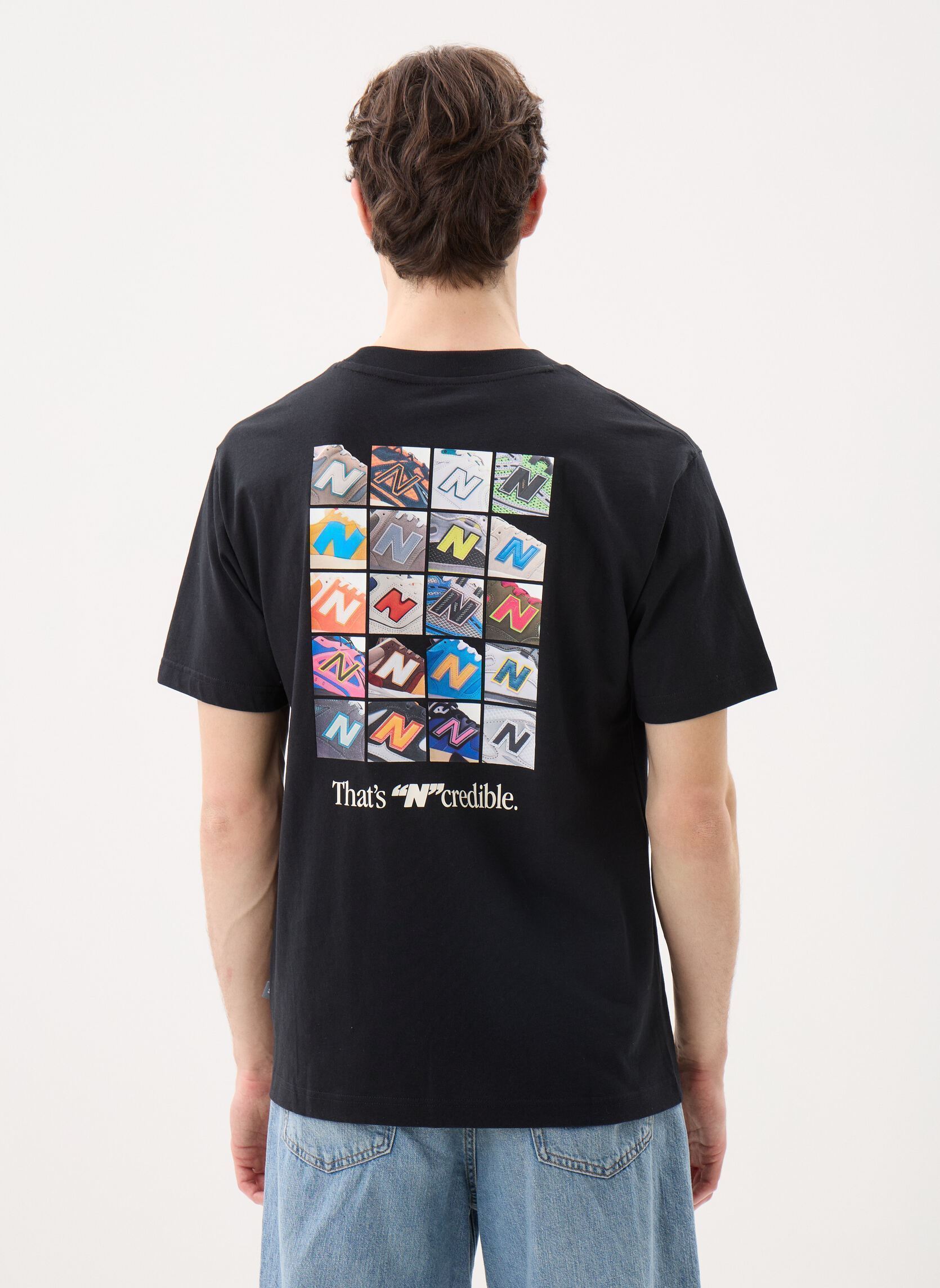 Tee-shirts manches courtes N Collage T-Shirt homme noir New Balance Tee-shirts manches courtes N Collage T-Shirt homme noir Black