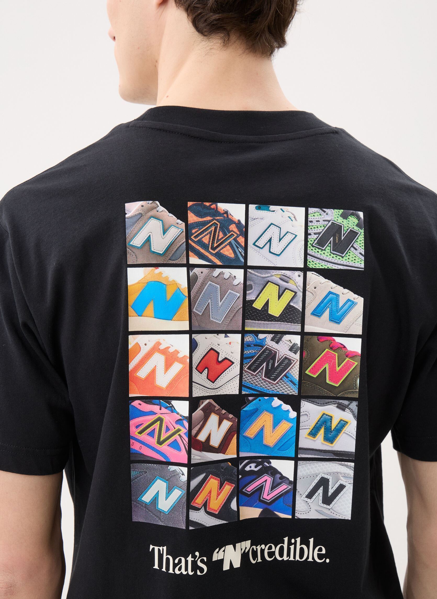 Tee-shirts manches courtes N Collage T-Shirt homme noir New Balance Tee-shirts manches courtes N Collage T-Shirt homme noir Black