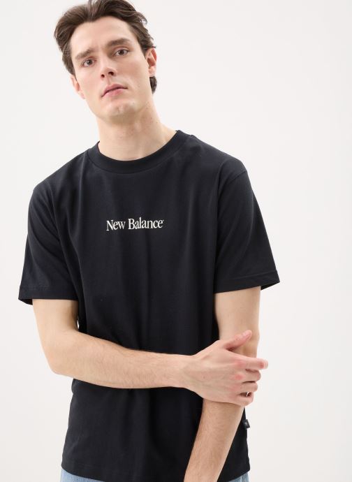 New Balance T-shirts met korte mouwen N Collage T-Shirt heren zwart