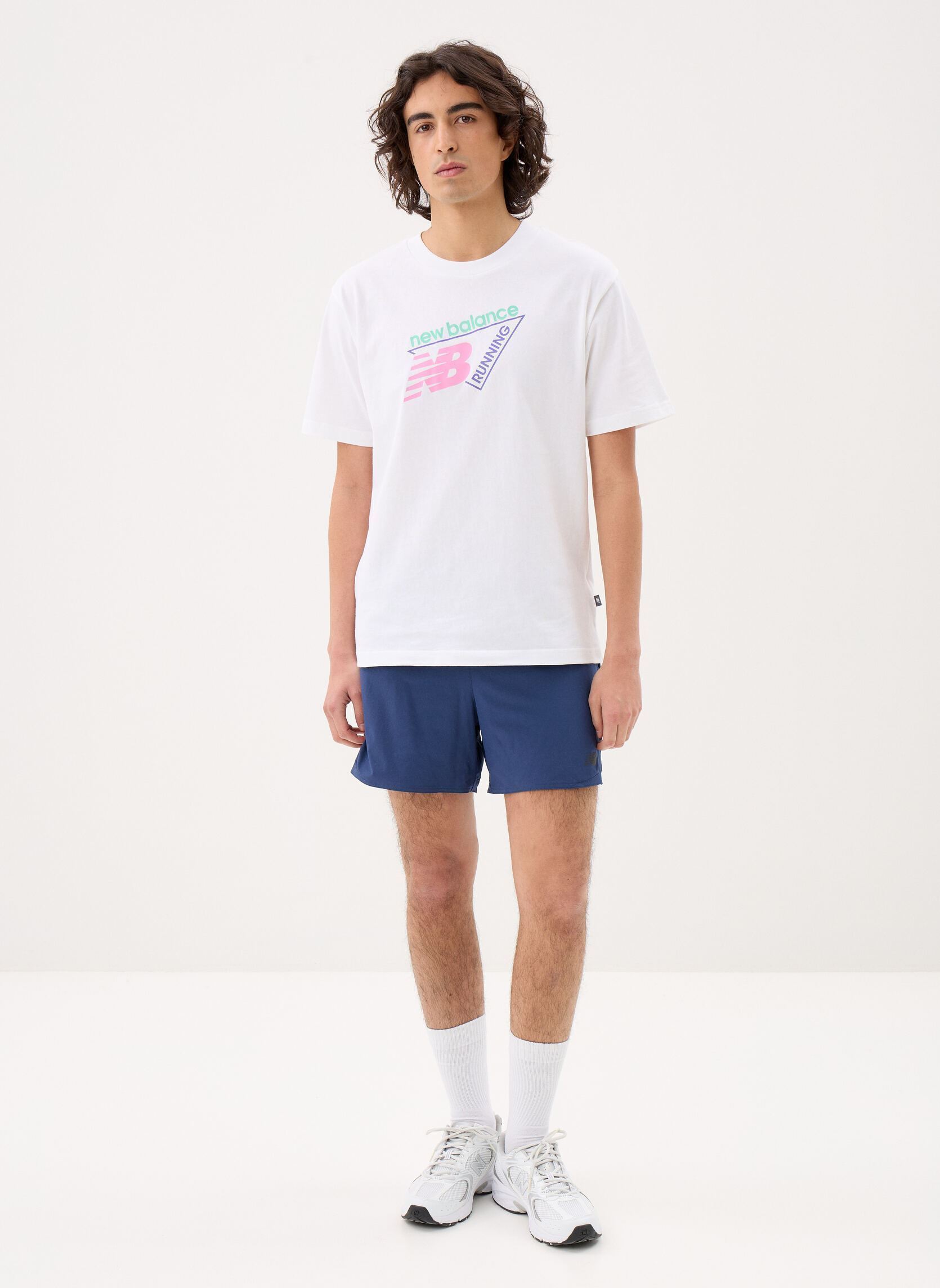 Shorts de sport RC Essential Short 5 homme bleu New Balance Shorts de sport RC Essential Short 5 homme bleu NB navy