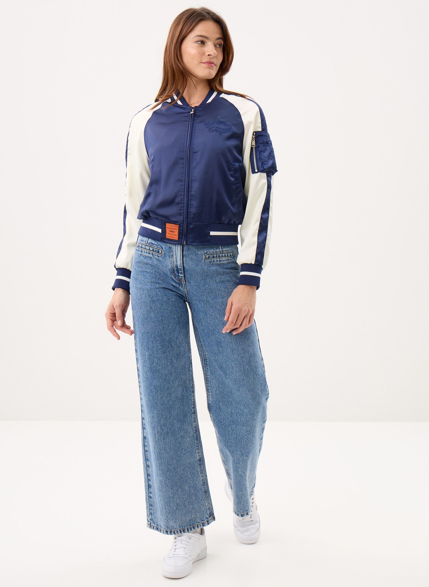Bomberjacken Geiko Women damen blau Bombers Original Bomberjacken Geiko Women damen blau Navy