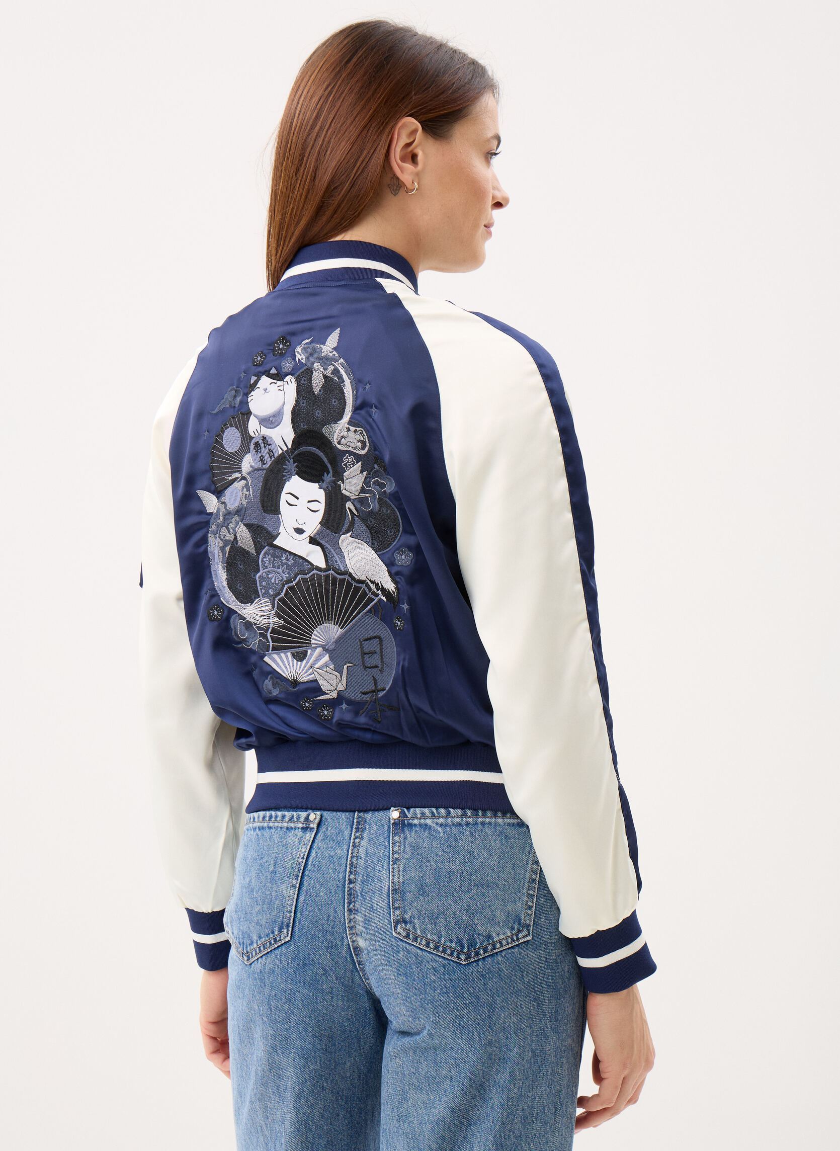 Bomberjacken Geiko Women damen blau Bombers Original Bomberjacken Geiko Women damen blau Navy