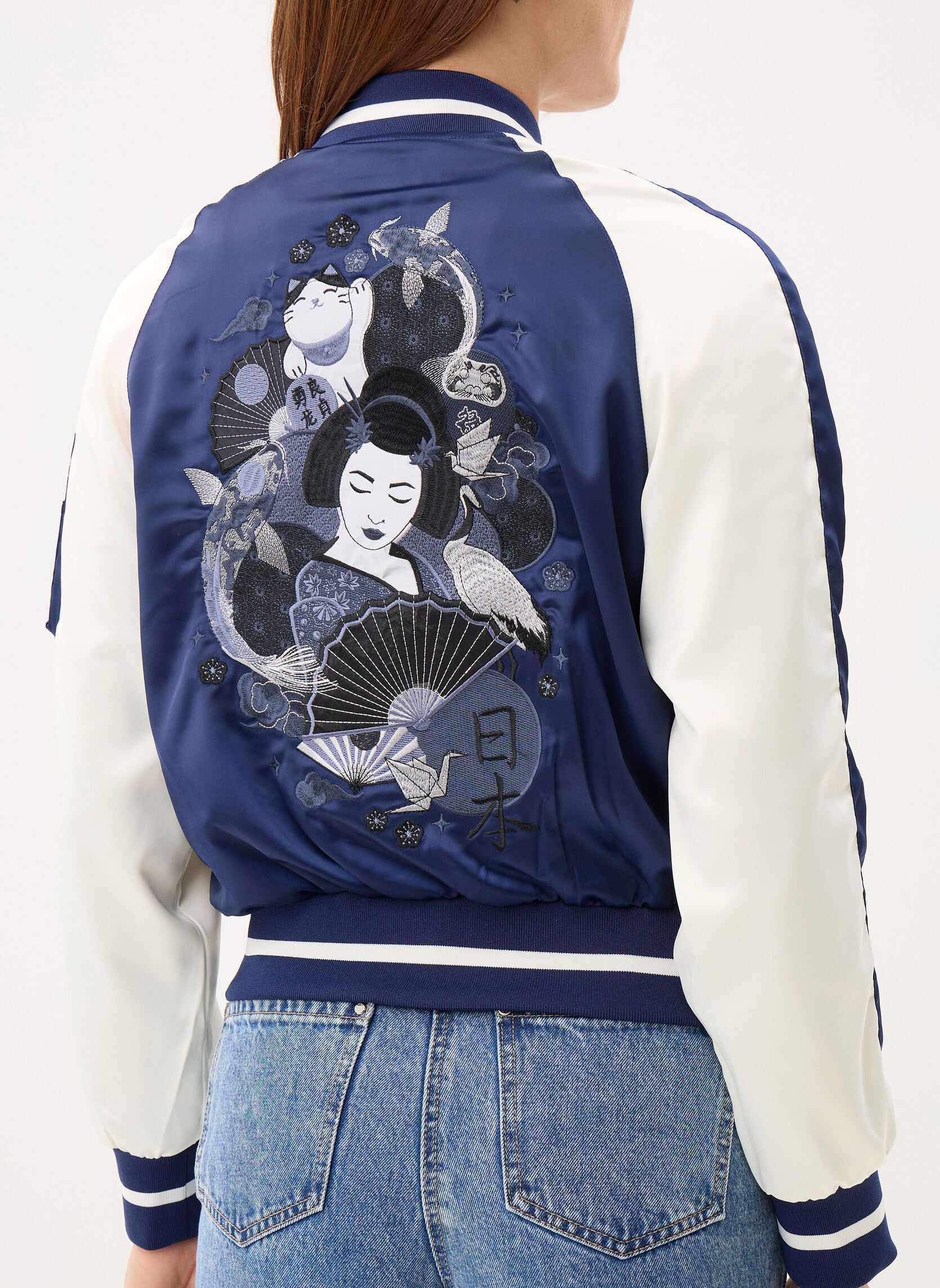 Bomberjacken Geiko Women damen blau Bombers Original Bomberjacken Geiko Women damen blau Navy