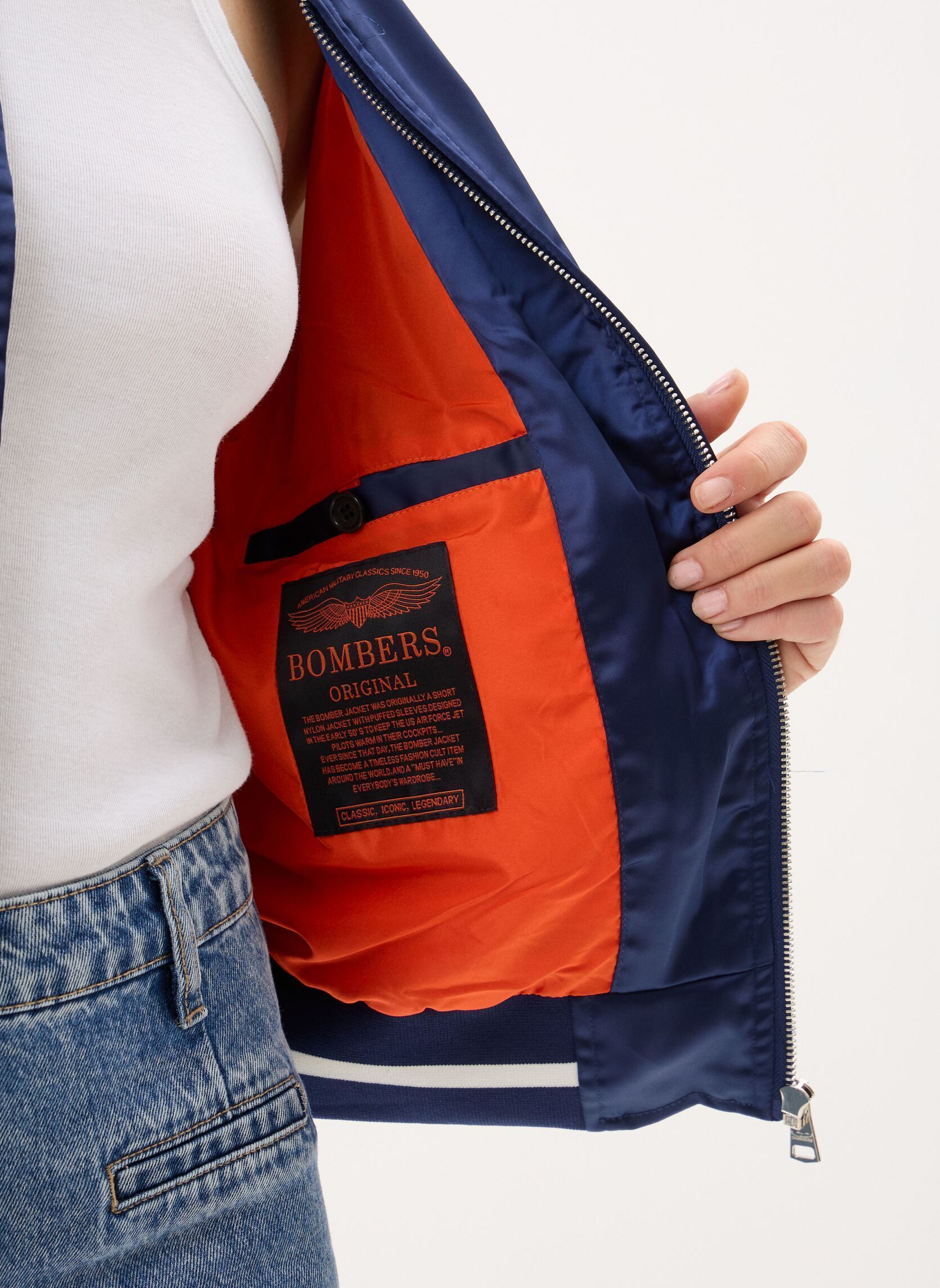 Bomberjacken Geiko Women damen blau Bombers Original Bomberjacken Geiko Women damen blau Navy