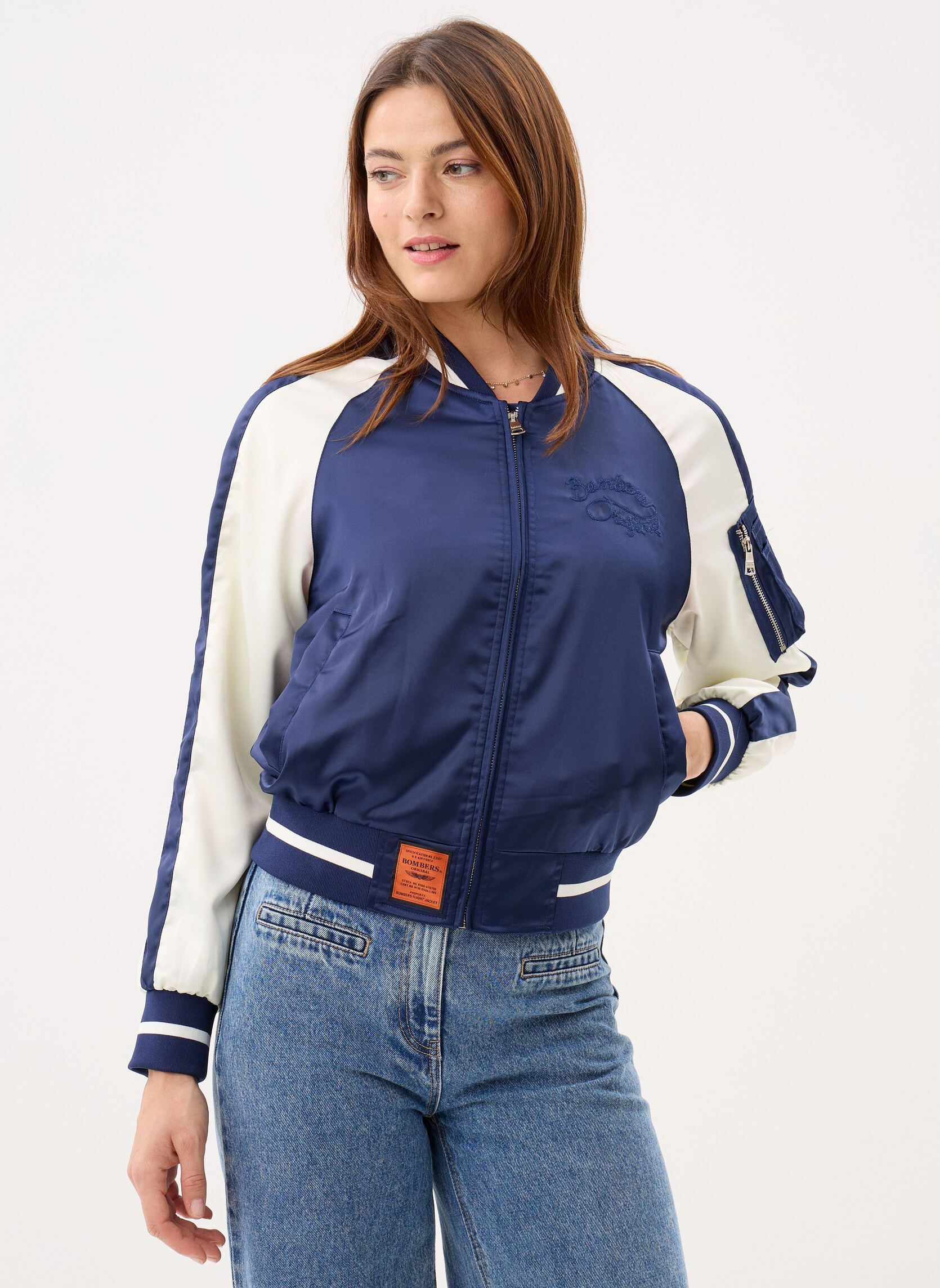 Bomberjacken Geiko Women damen blau Bombers Original Bomberjacken Geiko Women damen blau Navy