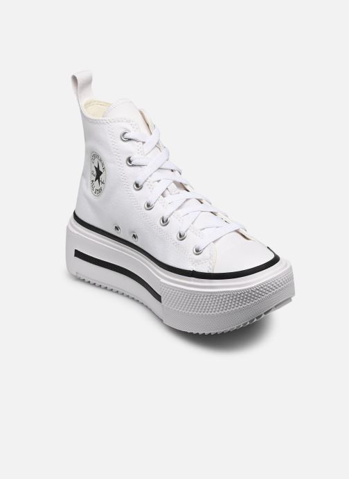 Converse Baskets hautes Chuck Taylor All Star Lift Double Stack fille blanc
