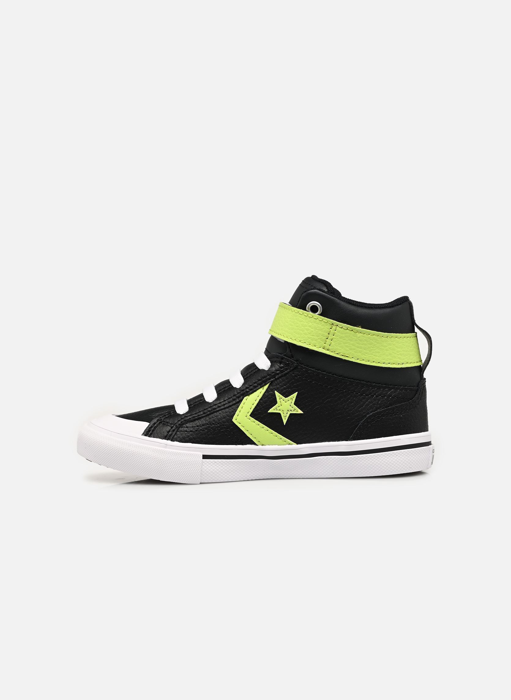 Sneakers Pro Blaze Strap Leather Hi jongens zwart Converse Sneakers Pro Blaze Strap Leather Hi jongens zwart BLACK/NEON MANTIS