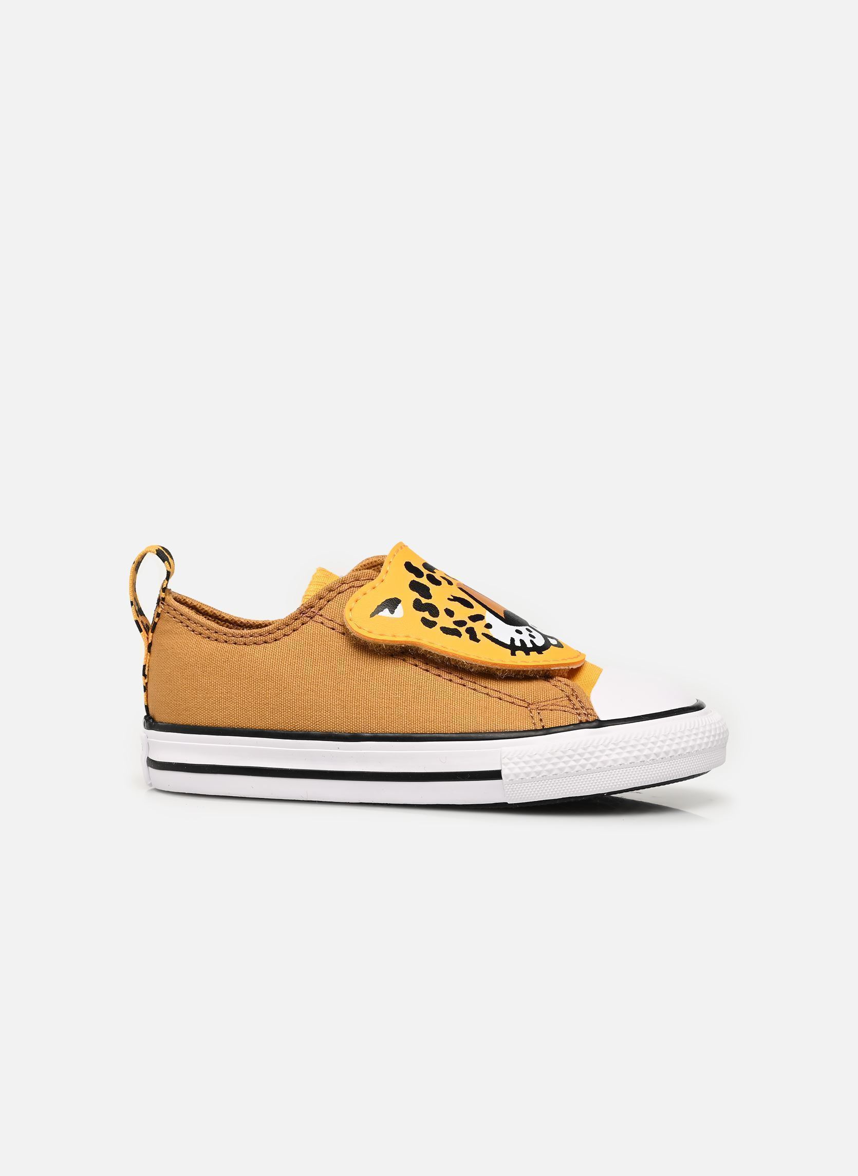 Baskets basses Chuck Taylor All Star One Strap Leopards garçon marron Converse Baskets basses Chuck Taylor All Star One Strap Leopards garçon marron Honey Stick/Gold Palm