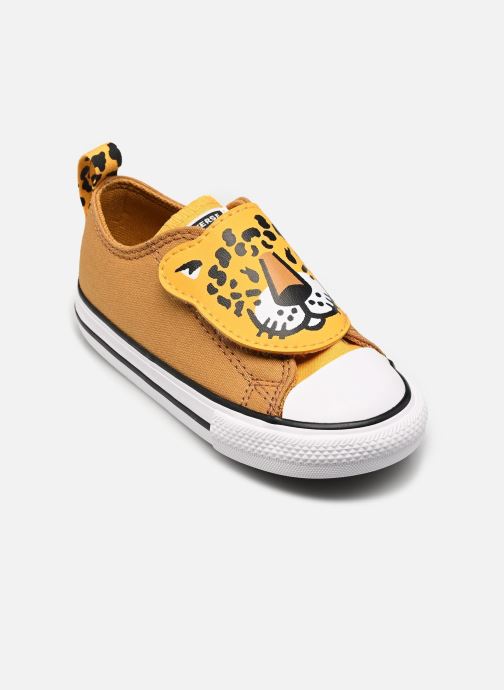 Converse Niedrige Sneaker Chuck Taylor All Star One Strap Leopards jungen braun