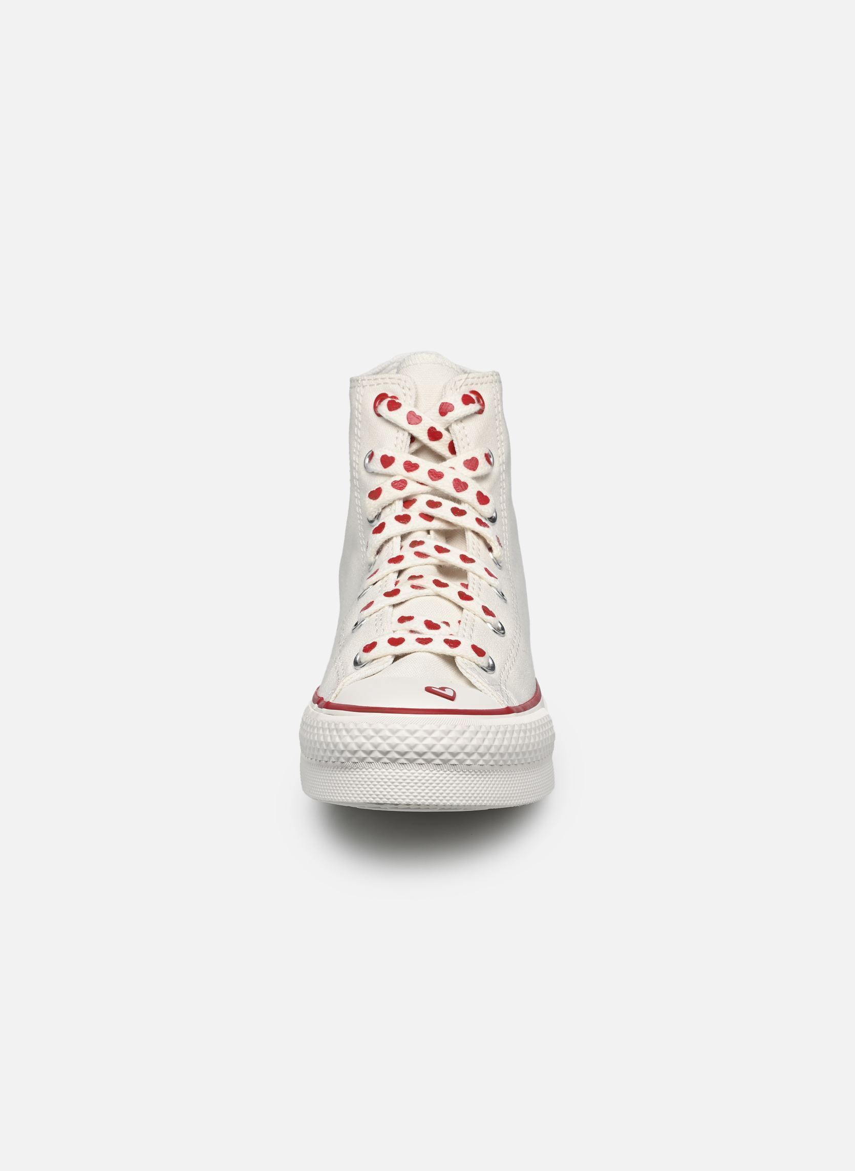 Baskets hautes Chuck Taylor All Star Lift Platform Hear fille blanc Converse Baskets hautes Chuck Taylor All Star Lift Platform Hear fille blanc Vintage White