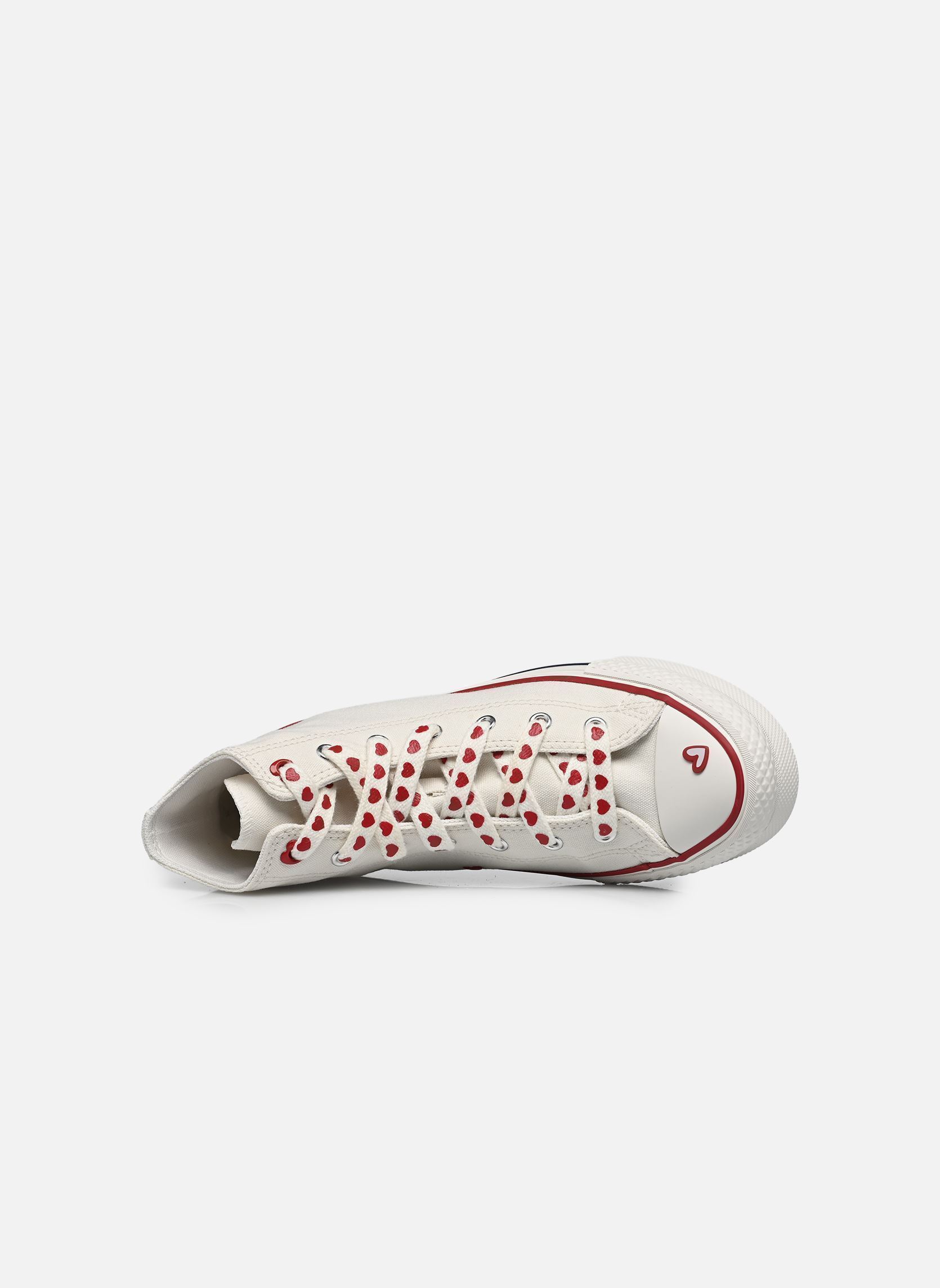 Baskets hautes Chuck Taylor All Star Lift Platform Hear fille blanc Converse Baskets hautes Chuck Taylor All Star Lift Platform Hear fille blanc Vintage White