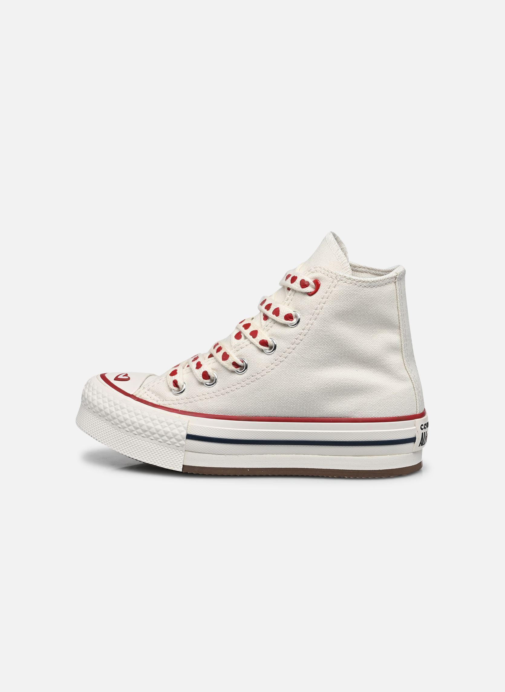 Baskets hautes Chuck Taylor All Star Lift Platform Hear fille blanc Converse Baskets hautes Chuck Taylor All Star Lift Platform Hear fille blanc VINTAGE WHITE