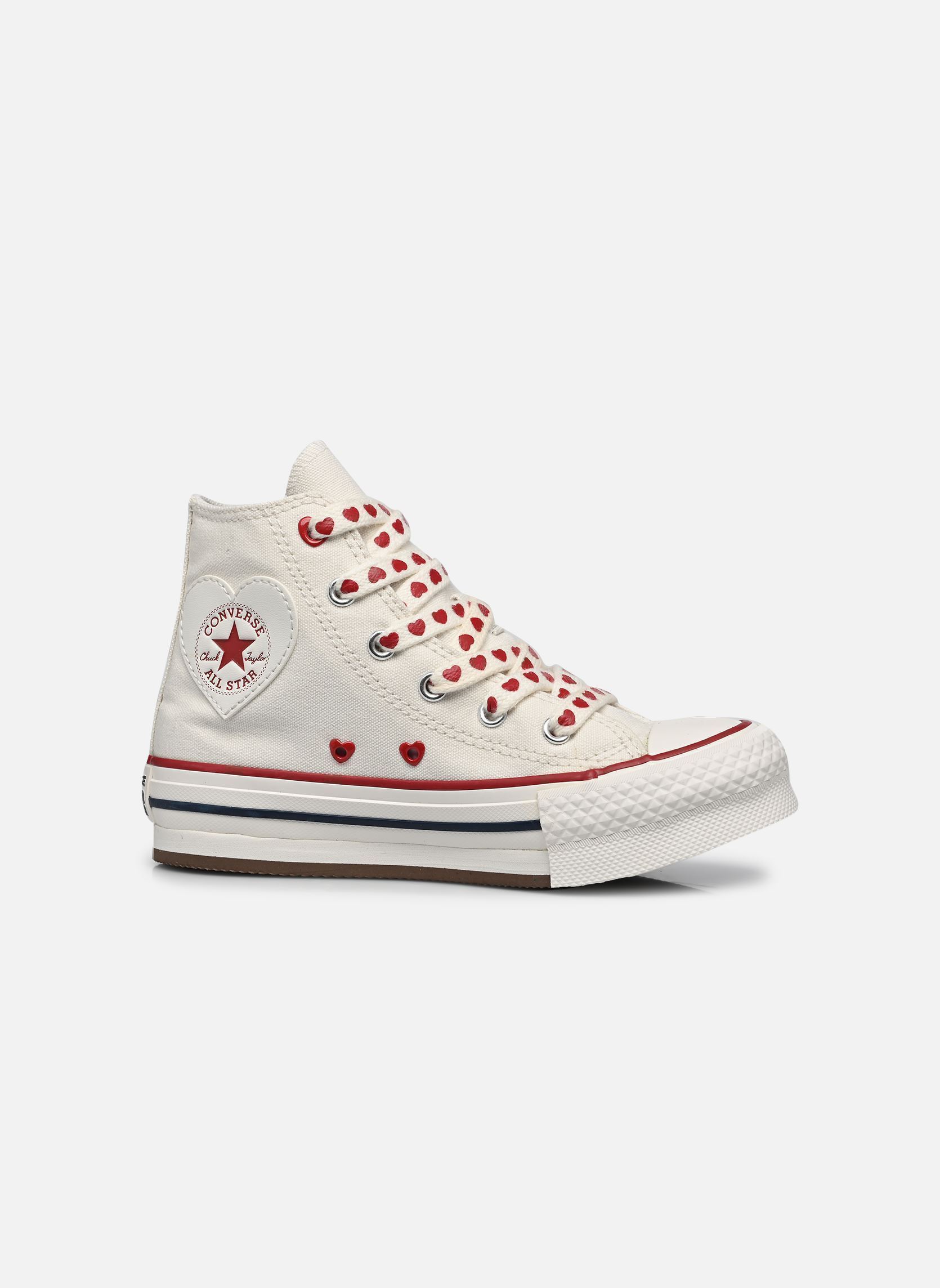 Baskets hautes Chuck Taylor All Star Lift Platform Hear fille blanc Converse Baskets hautes Chuck Taylor All Star Lift Platform Hear fille blanc VINTAGE WHITE