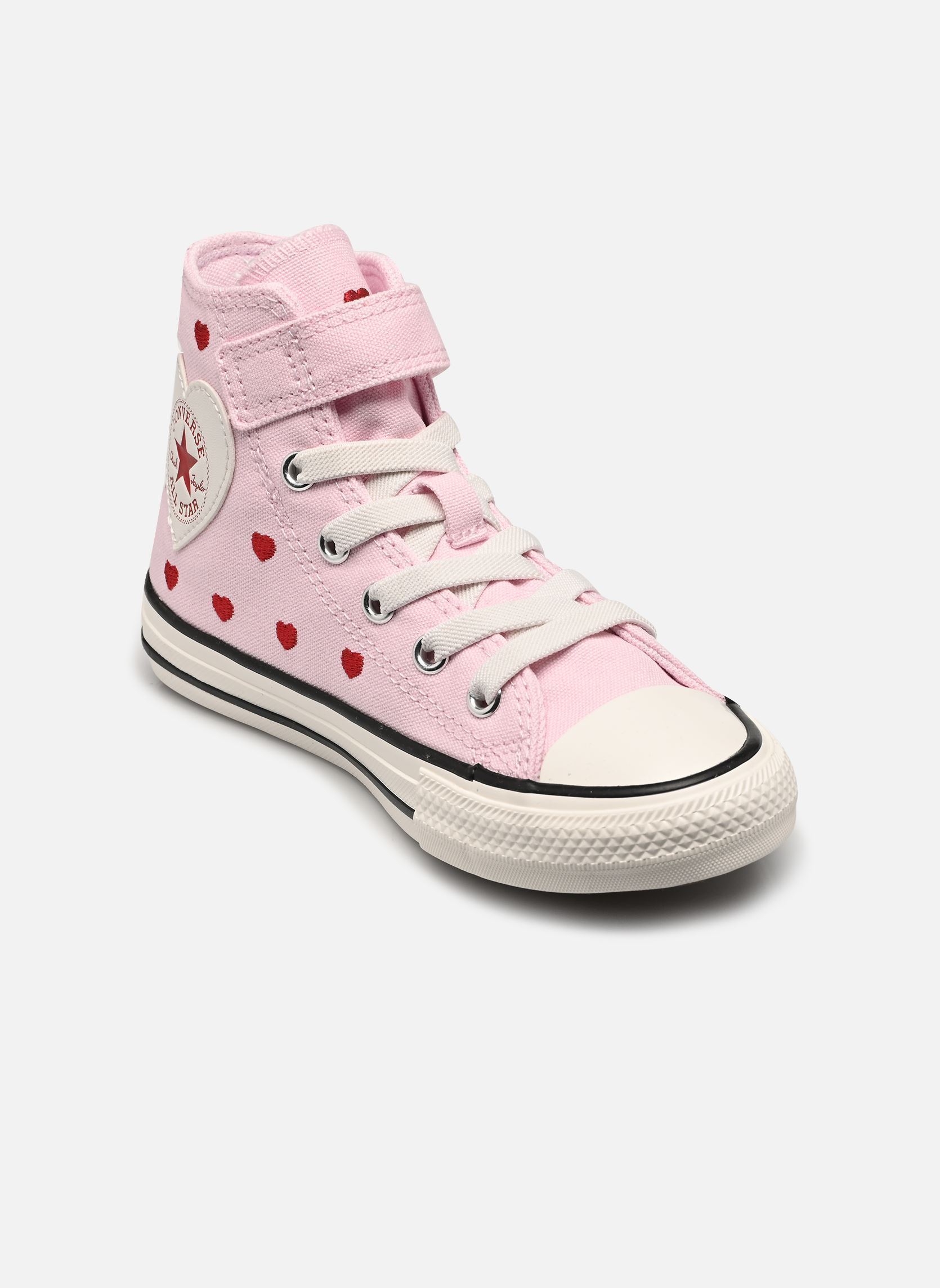 Baskets montantes enfant Converse CHUCK TAYLOR ALL STAR HEARTS ROSES EASY ON - vue 6