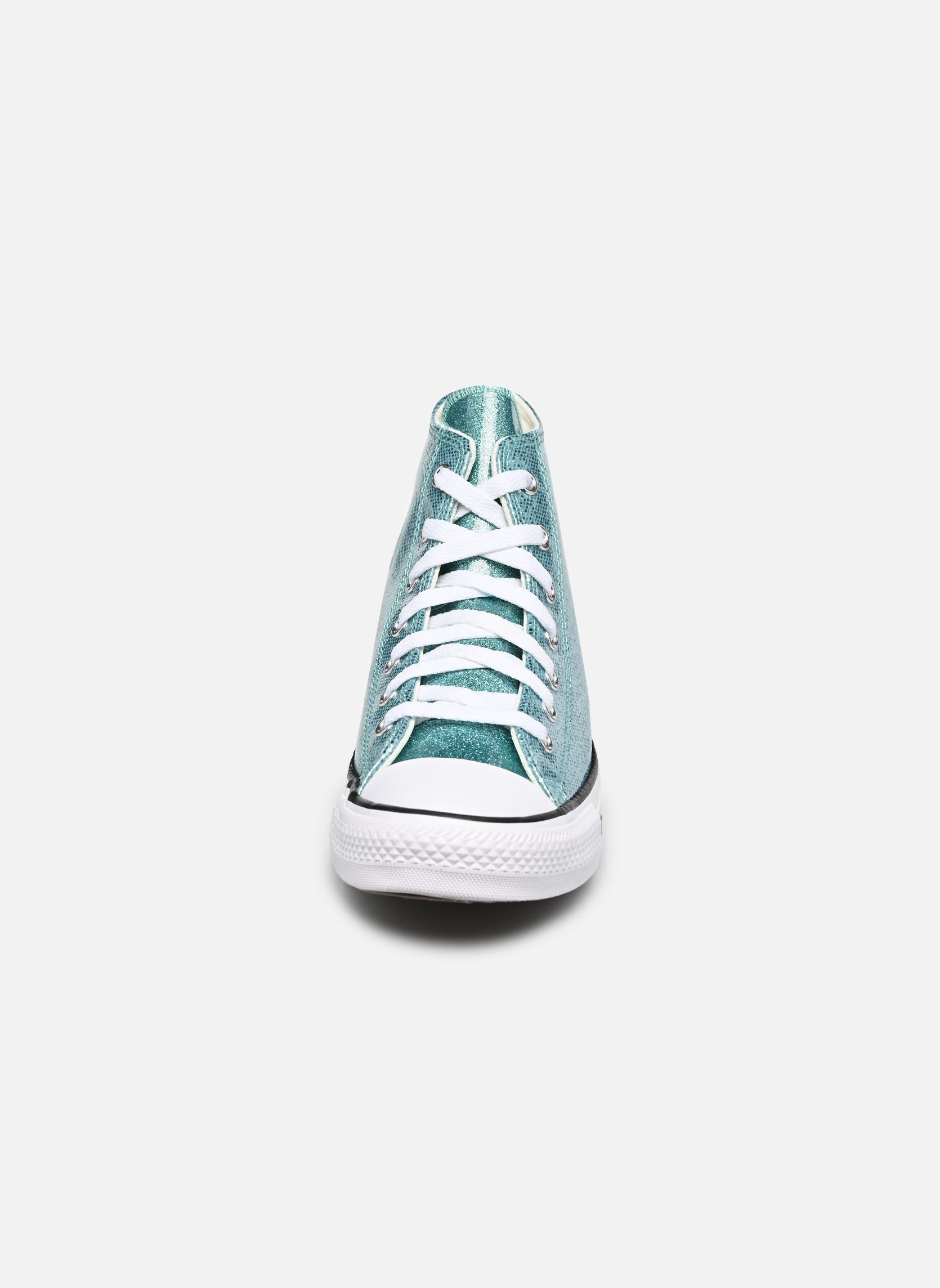 Baskets Chuck Taylor All Star Shimmer Hi J fille bleu Converse Baskets Chuck Taylor All Star Shimmer Hi J fille bleu Aqua Mirage/White/Black