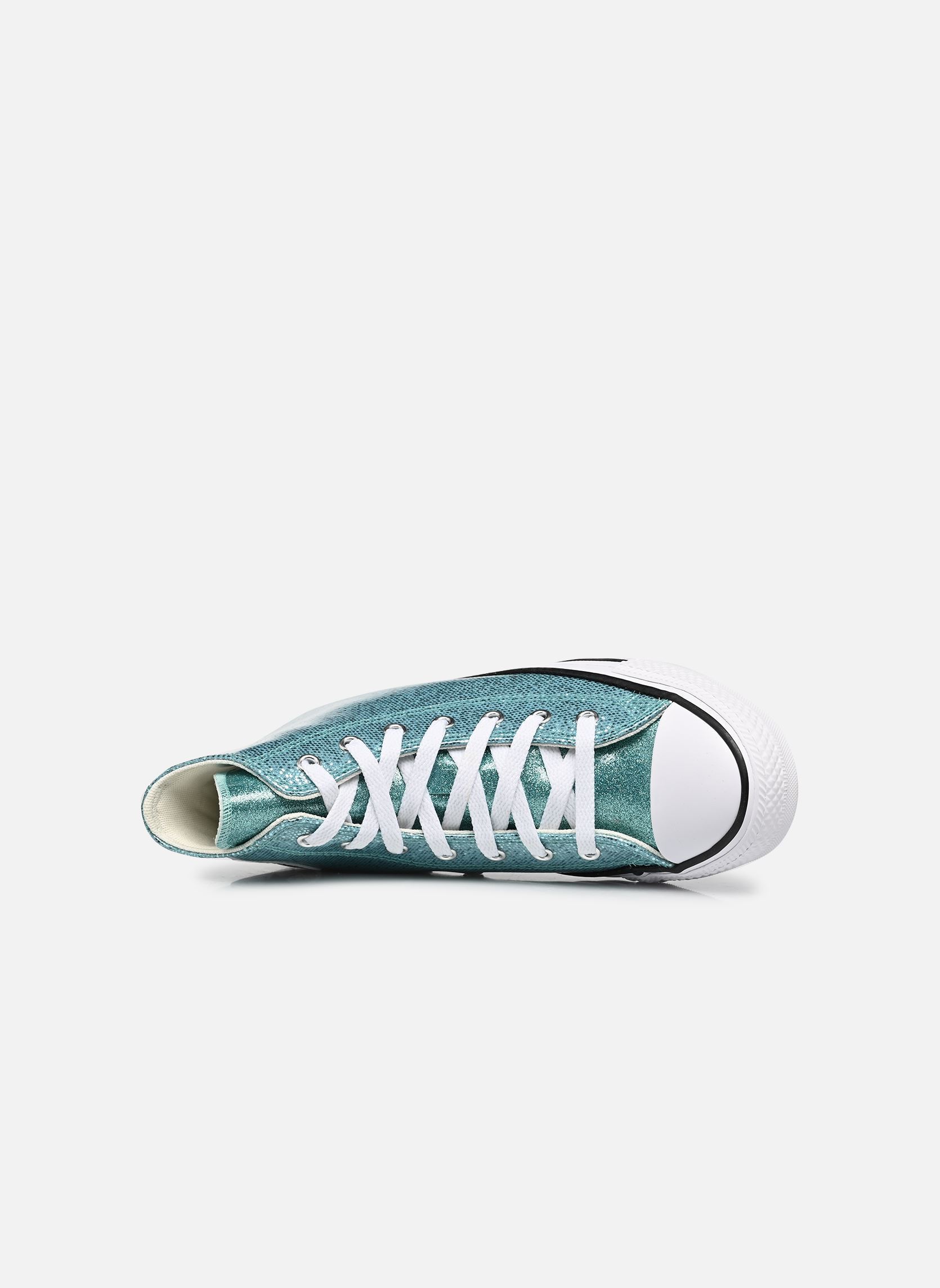 Baskets Chuck Taylor All Star Shimmer Hi J fille bleu Converse Baskets Chuck Taylor All Star Shimmer Hi J fille bleu Aqua Mirage/White/Black