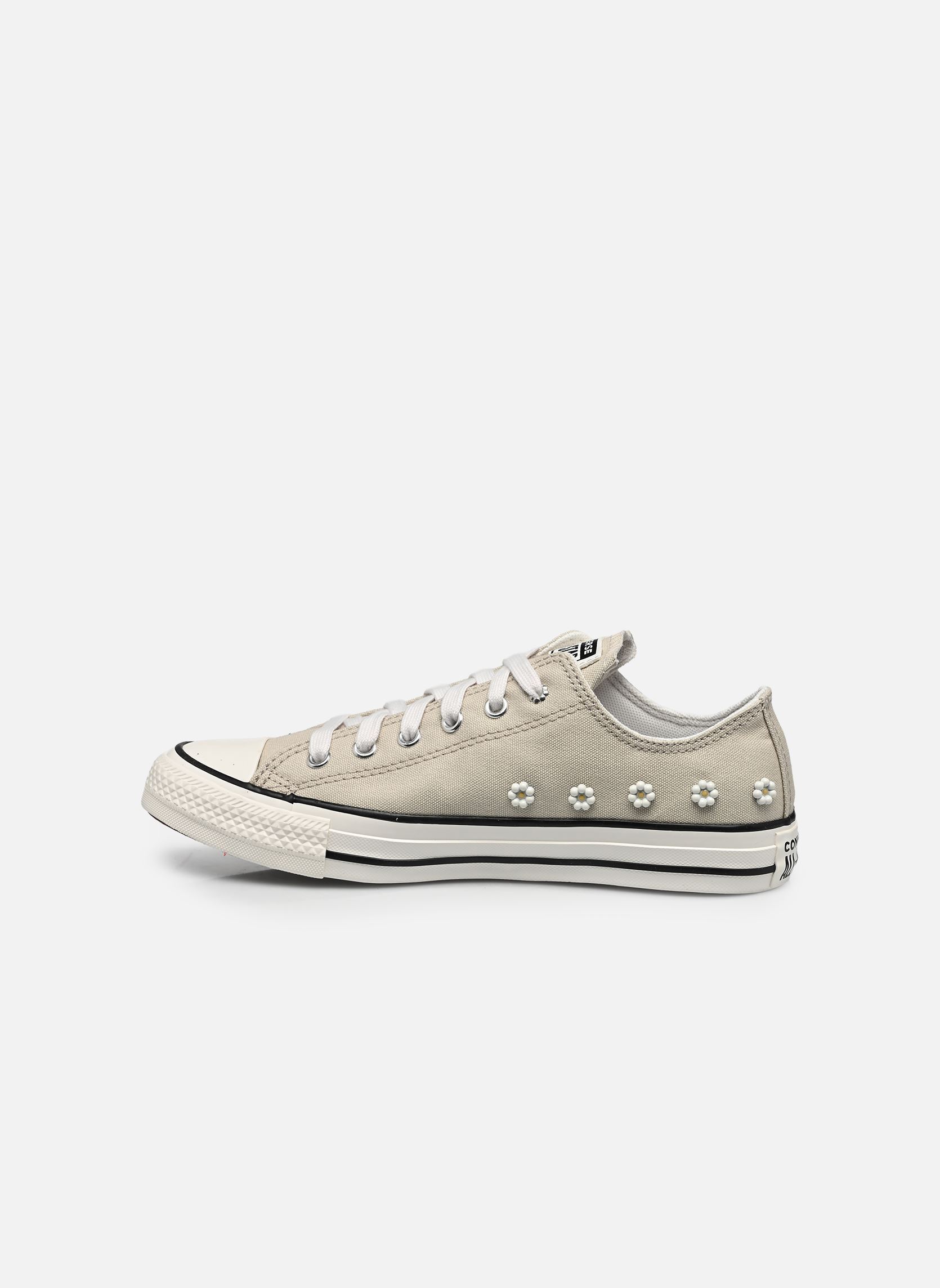 Baskets basses Chuck Taylor All Star Beaded Flowers Ox fille gris Converse Baskets basses Chuck Taylor All Star Beaded Flowers Ox fille gris Sage Smoke/Vintage White/Black