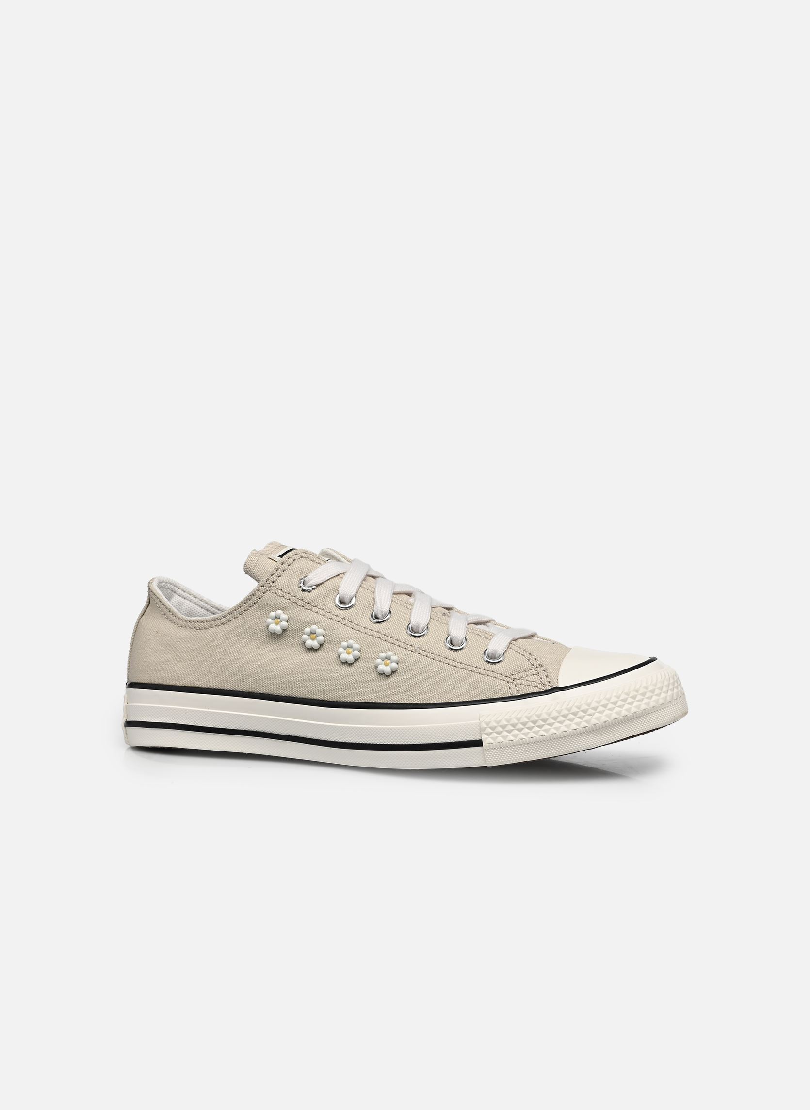Baskets basses Chuck Taylor All Star Beaded Flowers Ox fille gris Converse Baskets basses Chuck Taylor All Star Beaded Flowers Ox fille gris Sage Smoke/Vintage White/Black