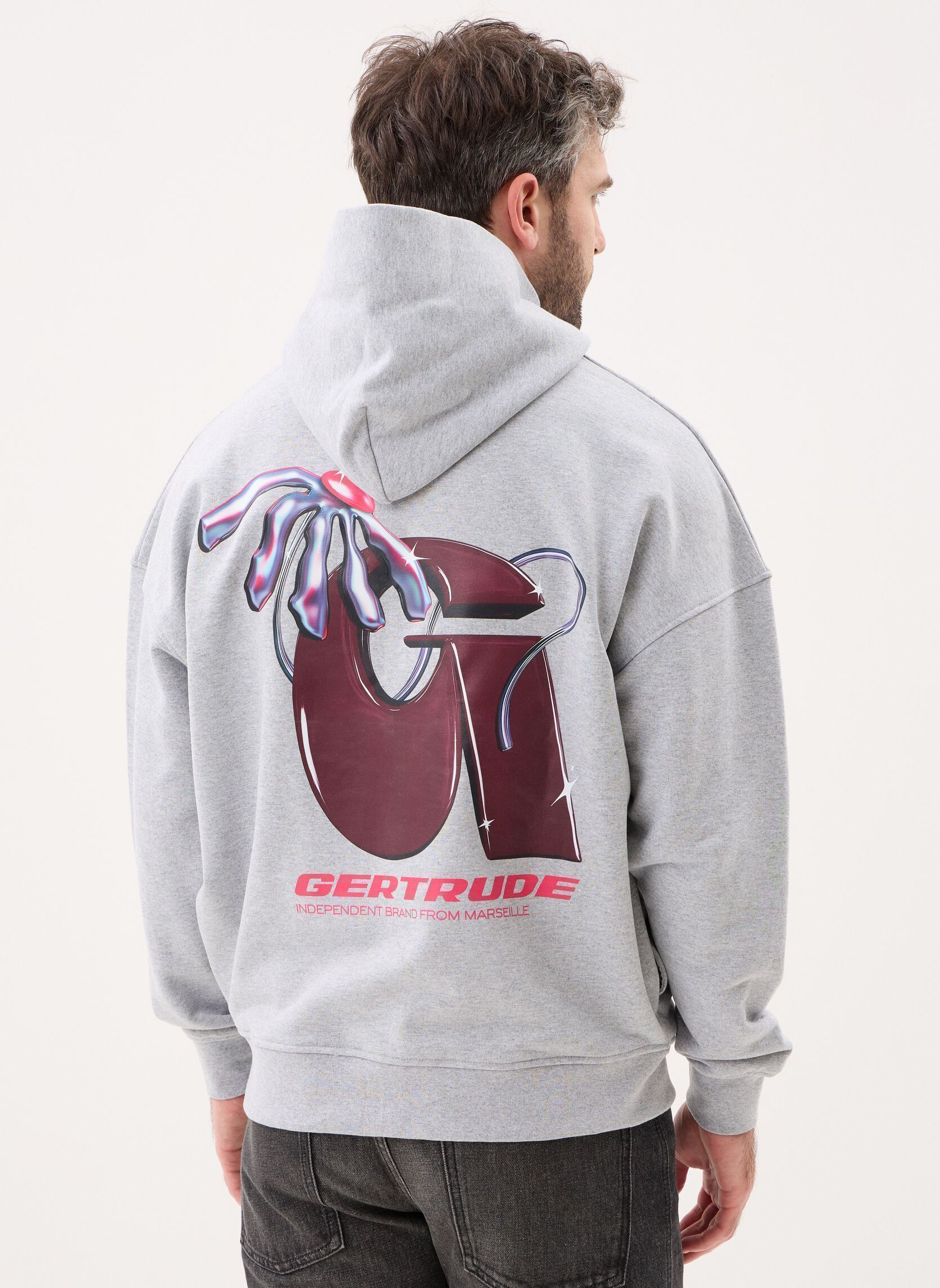 Sweats à capuche Antoine Pop Sweat Capuche homme gris Gertrude Sweats à capuche Antoine Pop Sweat Capuche homme gris CHINE