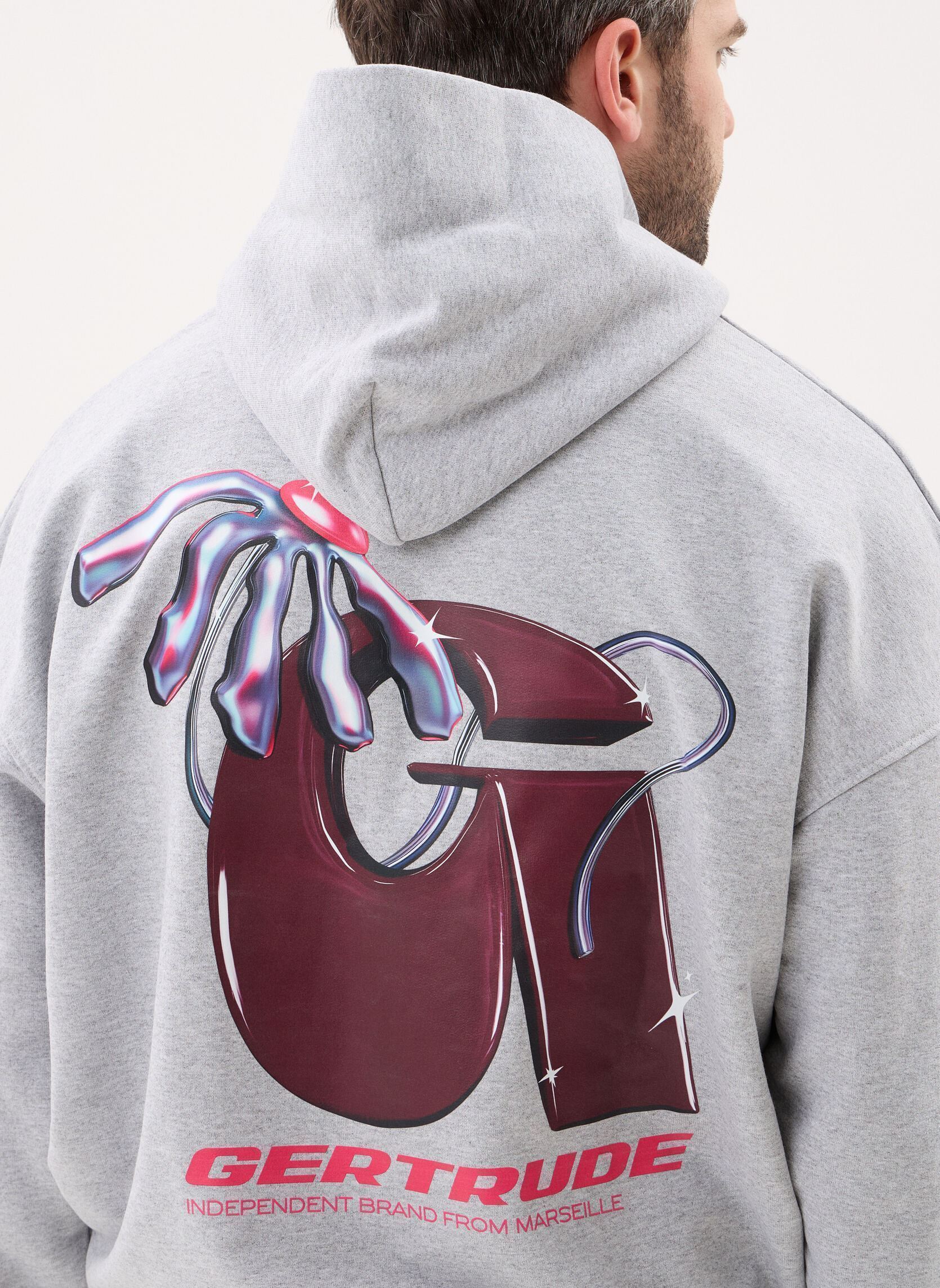 Sweats à capuche Antoine Pop Sweat Capuche homme gris Gertrude Sweats à capuche Antoine Pop Sweat Capuche homme gris CHINE