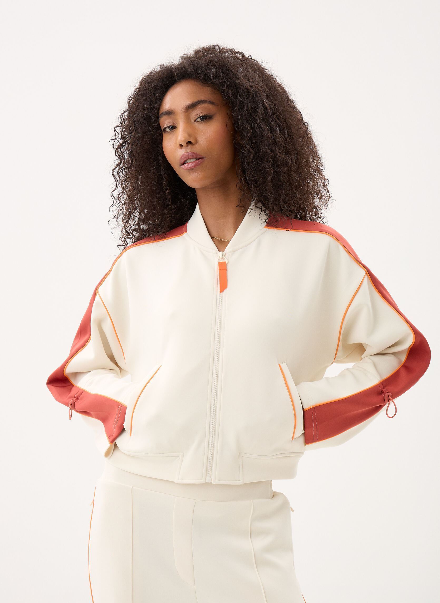 Trainingsjacken Esmee Sun Veste Jogging damen weiß Gertrude Trainingsjacken Esmee Sun Veste Jogging damen weiß Creme/Terracotta