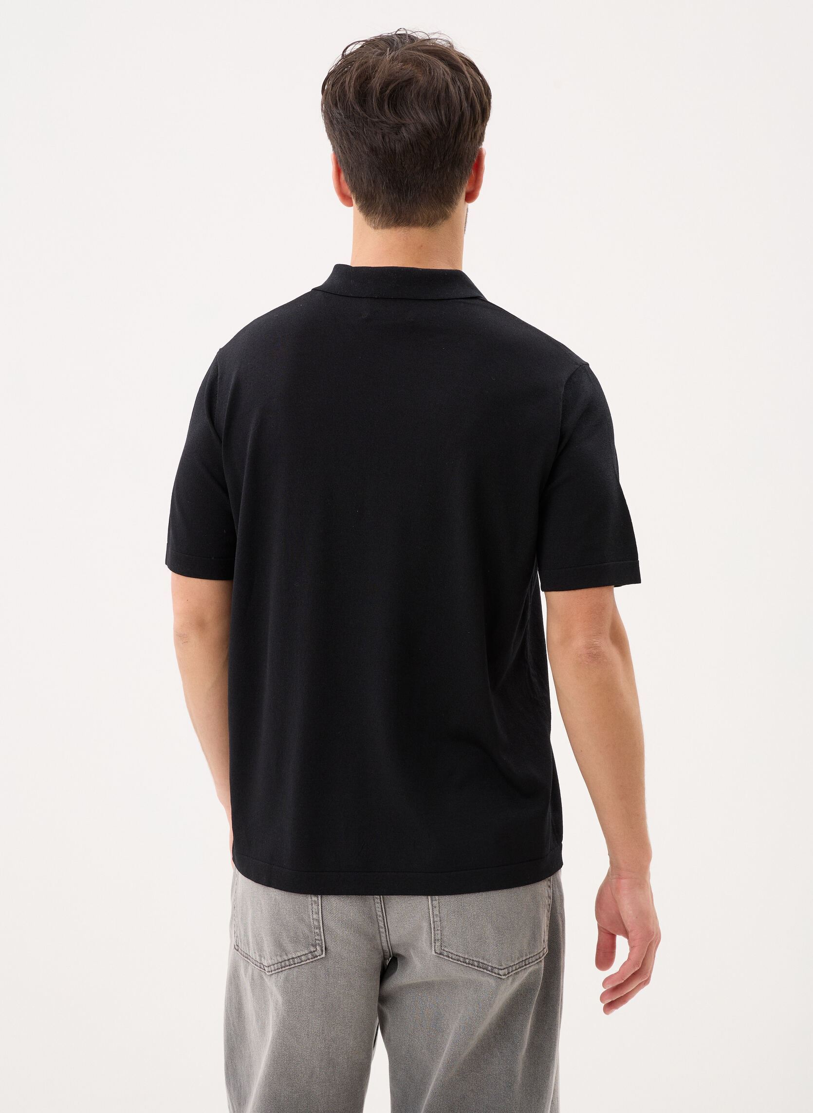 Polos manches courtes Jude Polo homme noir Gertrude Polos manches courtes Jude Polo homme noir Black
