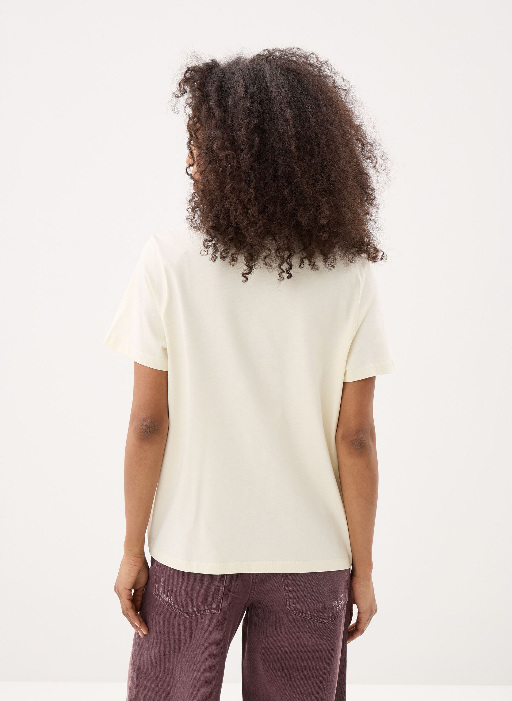 Tee-shirts Leolina Bloom Tee-Shirt femme blanc Gertrude Tee-shirts Leolina Bloom Tee-Shirt femme blanc Creme