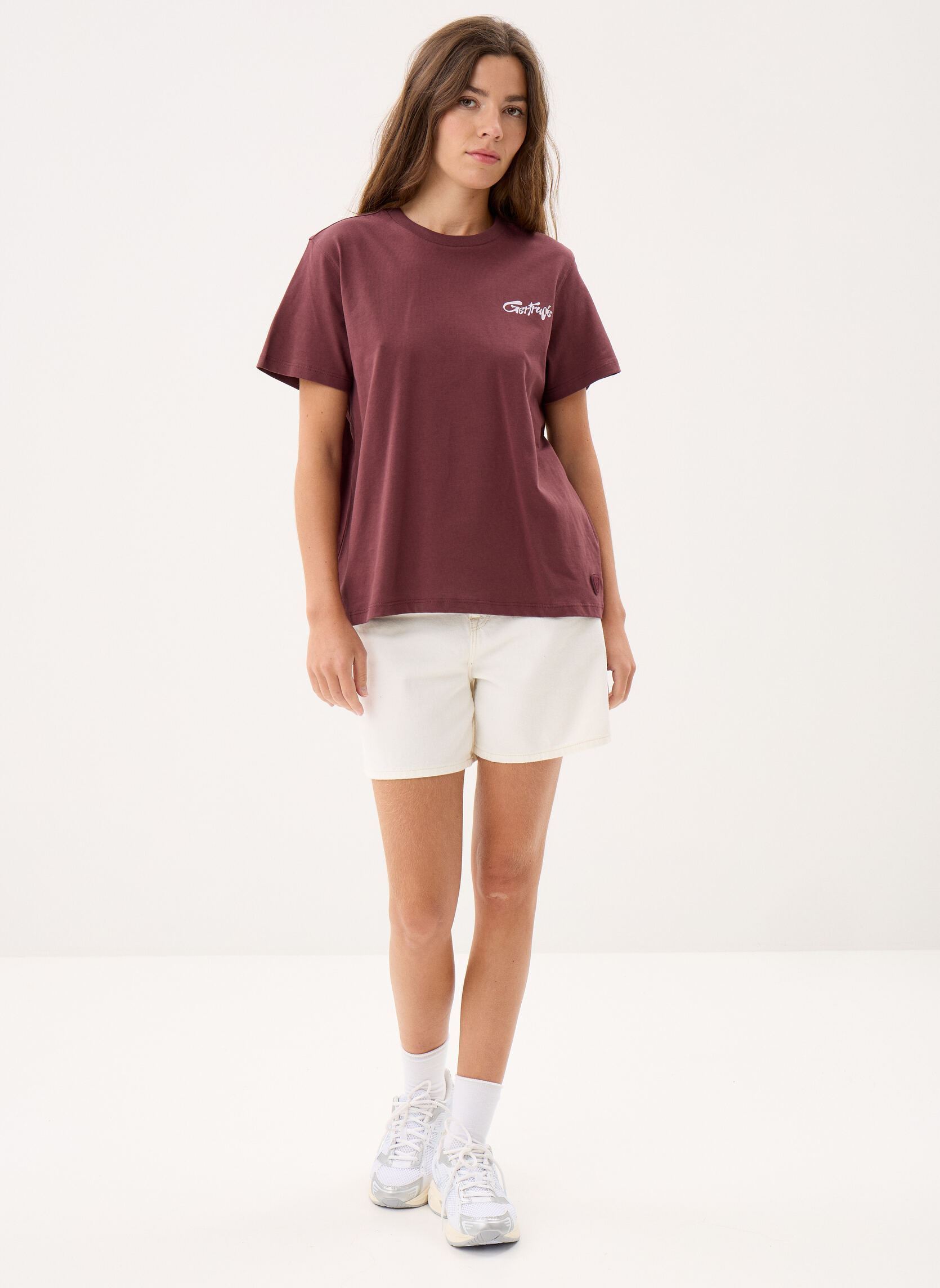 T-shirts Leolina Daisy Tee-Shirt dames bordeaux Gertrude T-shirts Leolina Daisy Tee-Shirt dames bordeaux Bordeaux