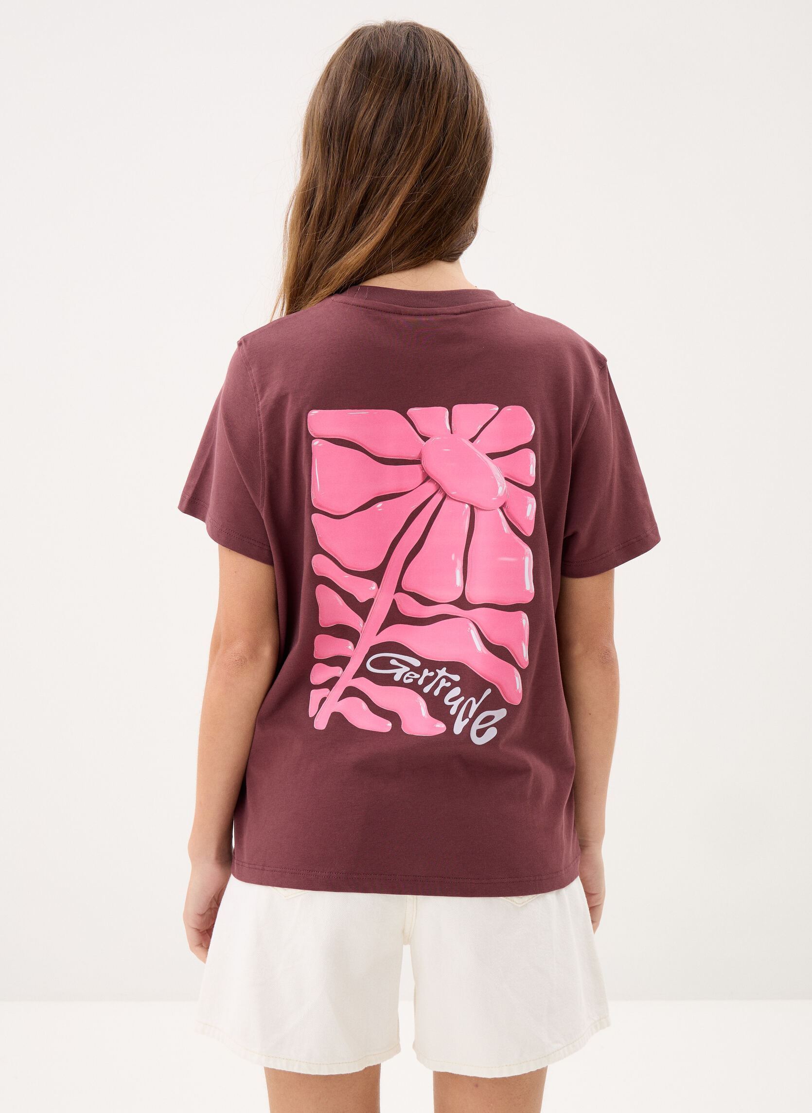 T-shirts Leolina Daisy Tee-Shirt dames bordeaux Gertrude T-shirts Leolina Daisy Tee-Shirt dames bordeaux Bordeaux
