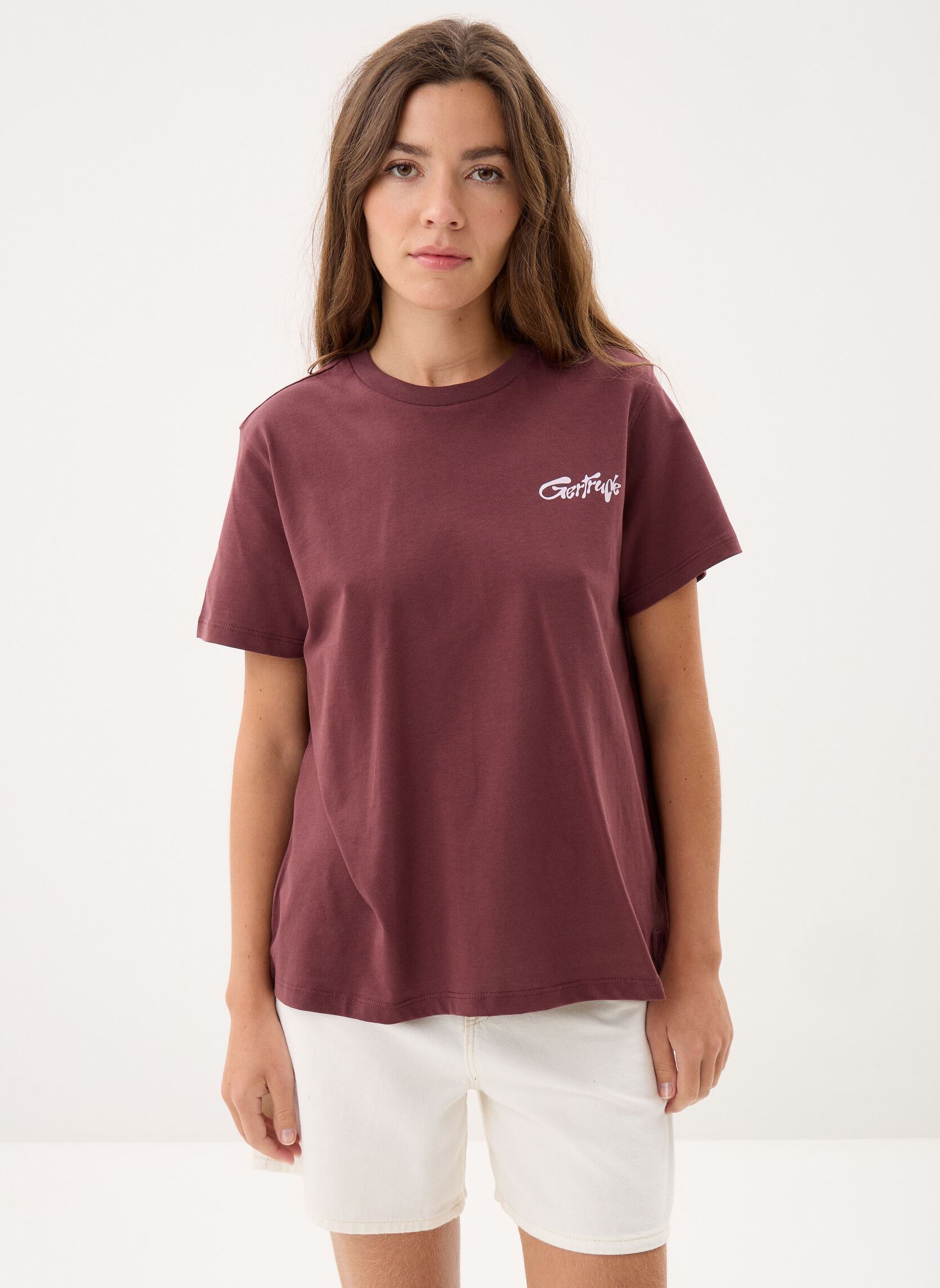 T-shirts Leolina Daisy Tee-Shirt dames bordeaux Gertrude T-shirts Leolina Daisy Tee-Shirt dames bordeaux Bordeaux
