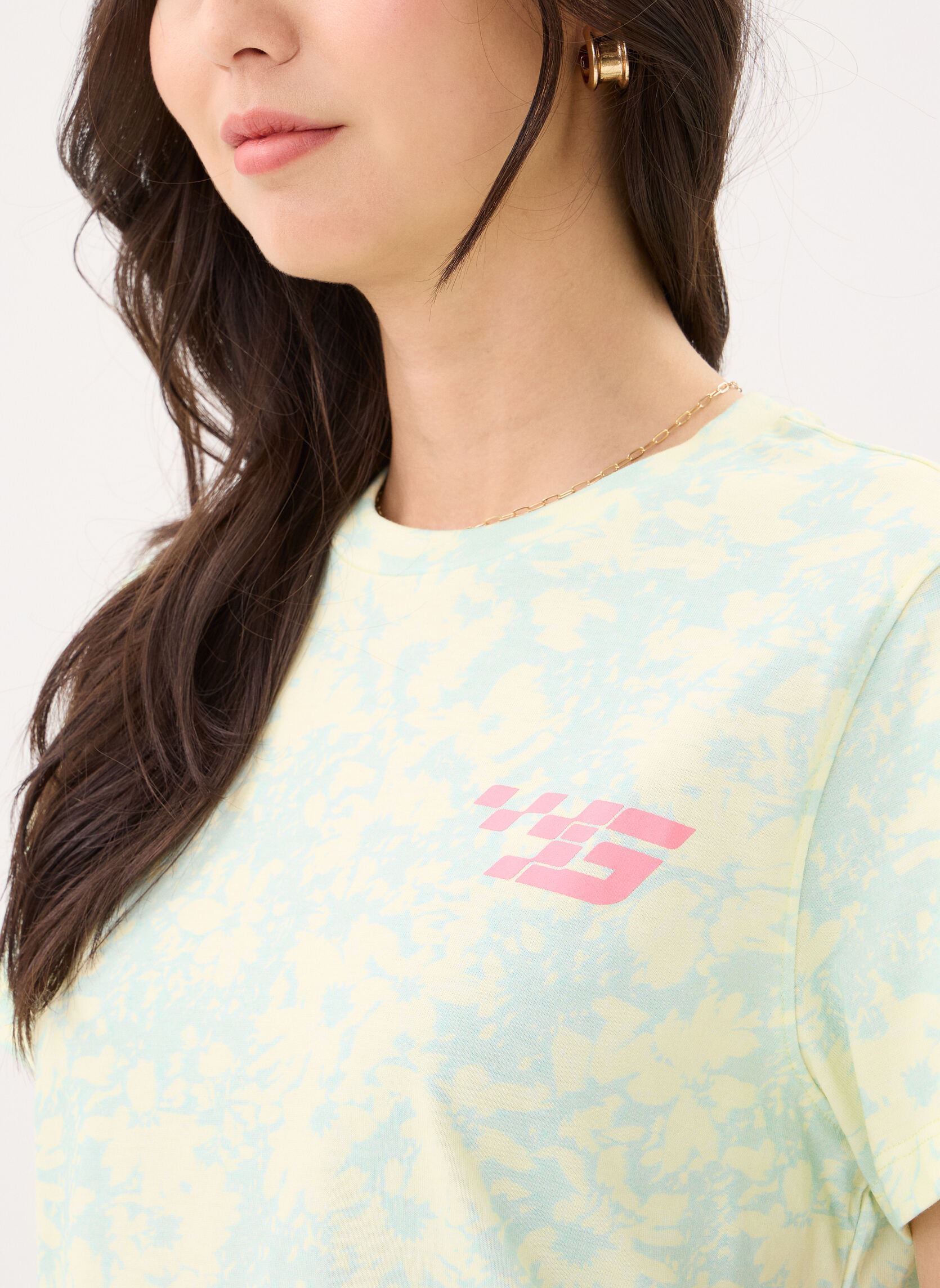T-Shirts Leolina Flower Tee-Shirt damen grün Gertrude T-Shirts Leolina Flower Tee-Shirt damen grün Mousse