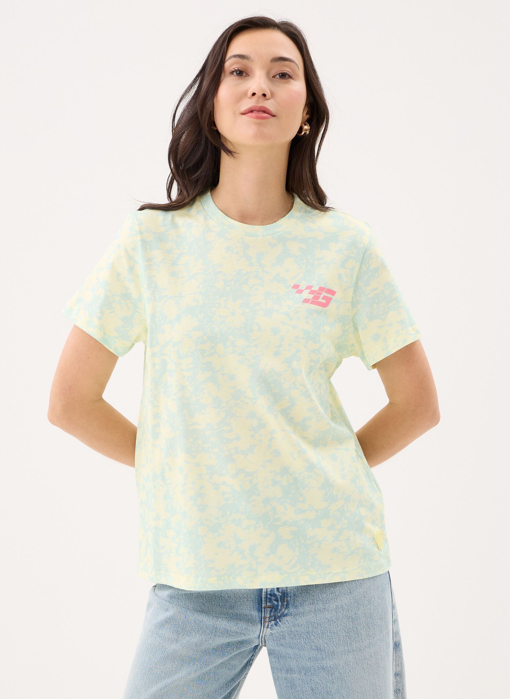 T-Shirts Leolina Flower Tee-Shirt damen grün Gertrude T-Shirts Leolina Flower Tee-Shirt damen grün Mousse
