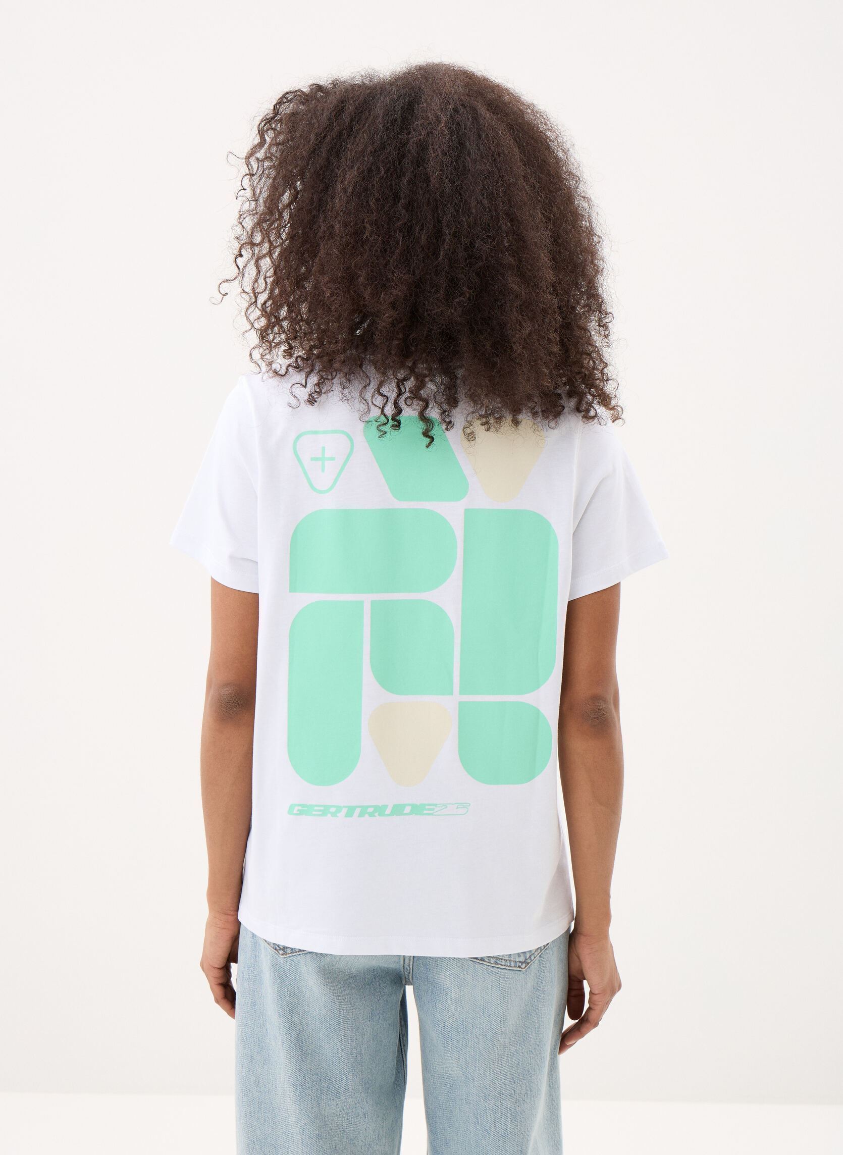 Magliette Leolina Geometry Tee-Shirt donna bianco Gertrude Magliette Leolina Geometry Tee-Shirt donna bianco Blanc