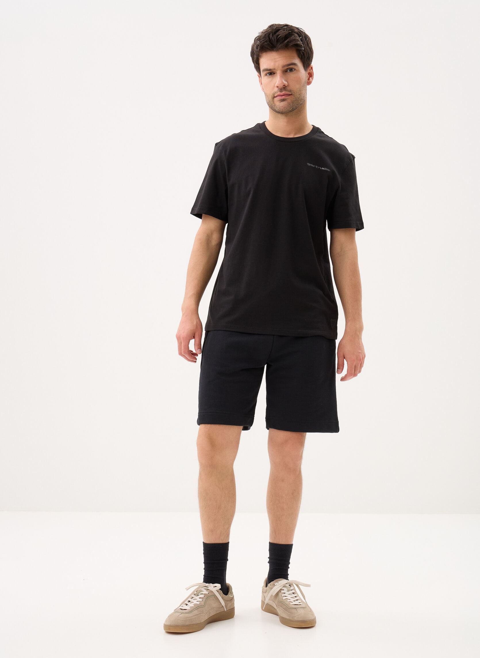 Kurzarm-T-Shirts Leonce Cypher Tee-Shirt herren schwarz Gertrude Kurzarm-T-Shirts Leonce Cypher Tee-Shirt herren schwarz Black