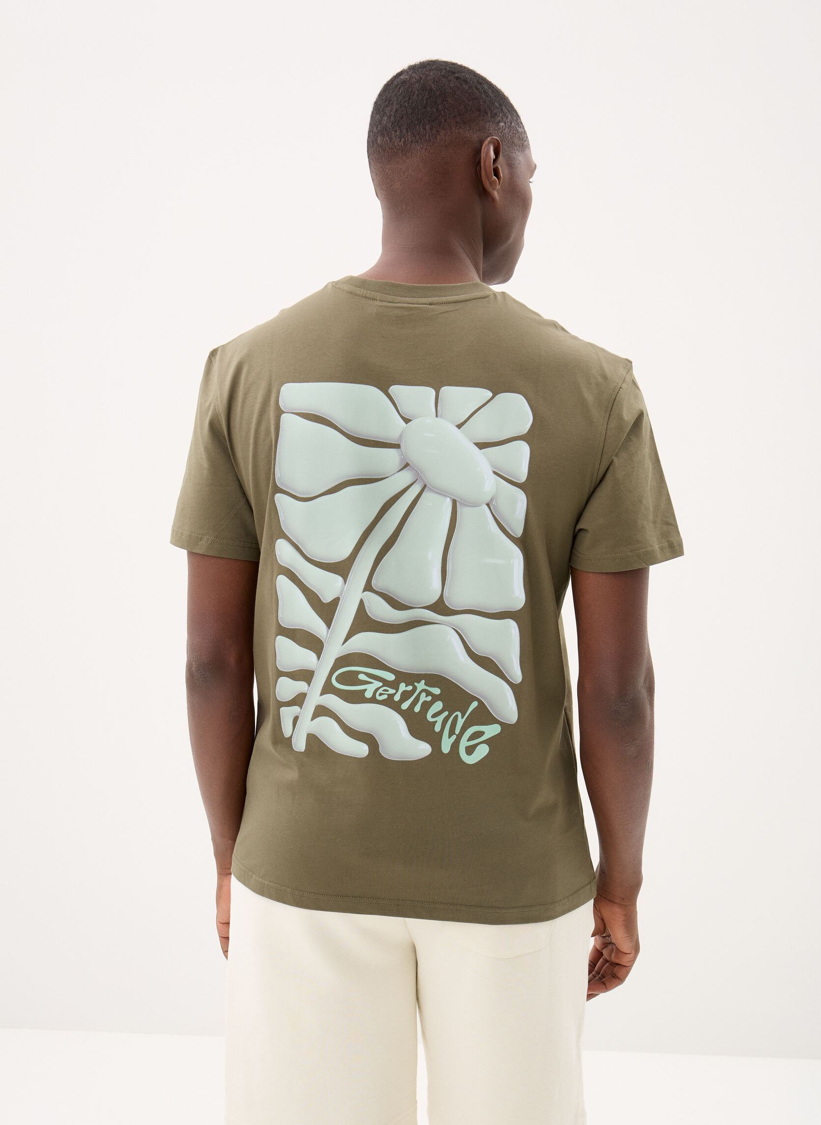 Tee-shirts Leonce Daisy Tee-Shirt homme vert Gertrude Tee-shirts Leonce Daisy Tee-Shirt homme vert khaki