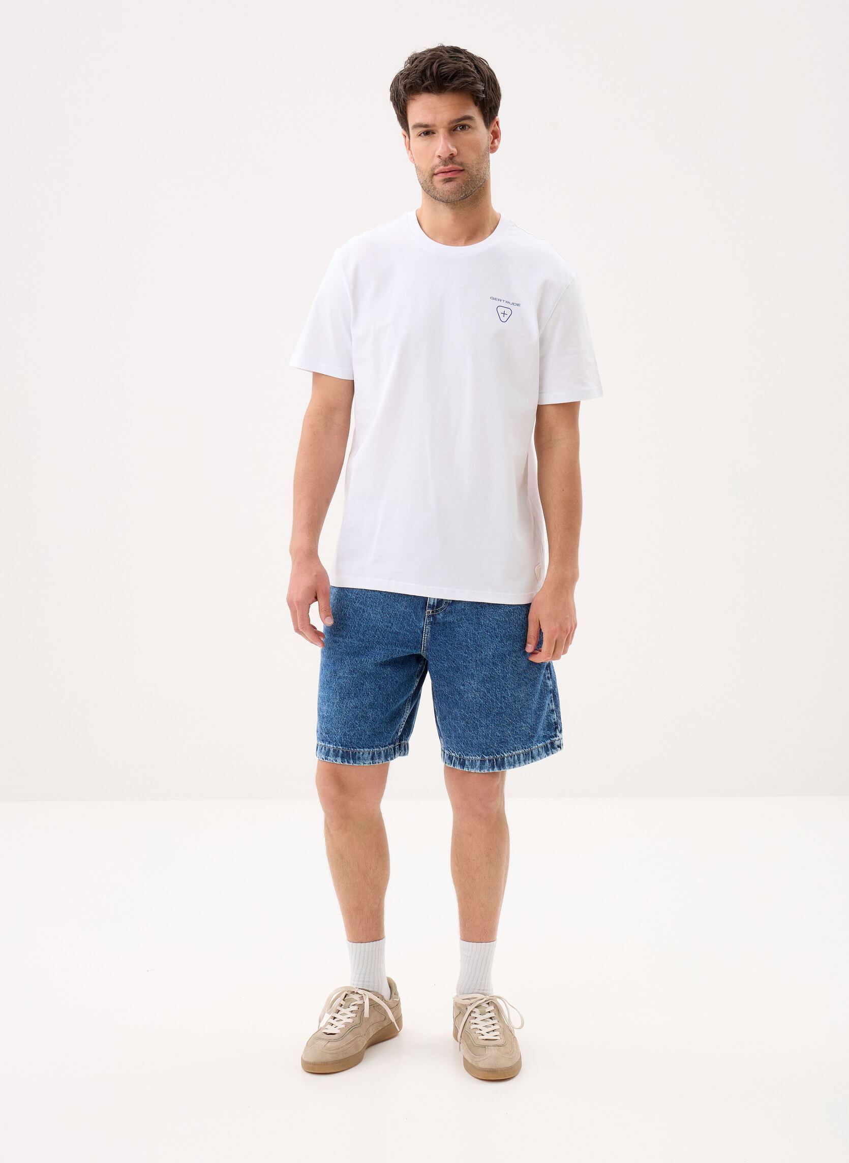 Tee-shirts manches courtes Leonce Fluidity Tee-Shirt homme blanc Gertrude Tee-shirts manches courtes Leonce Fluidity Tee-Shirt homme blanc Blanc