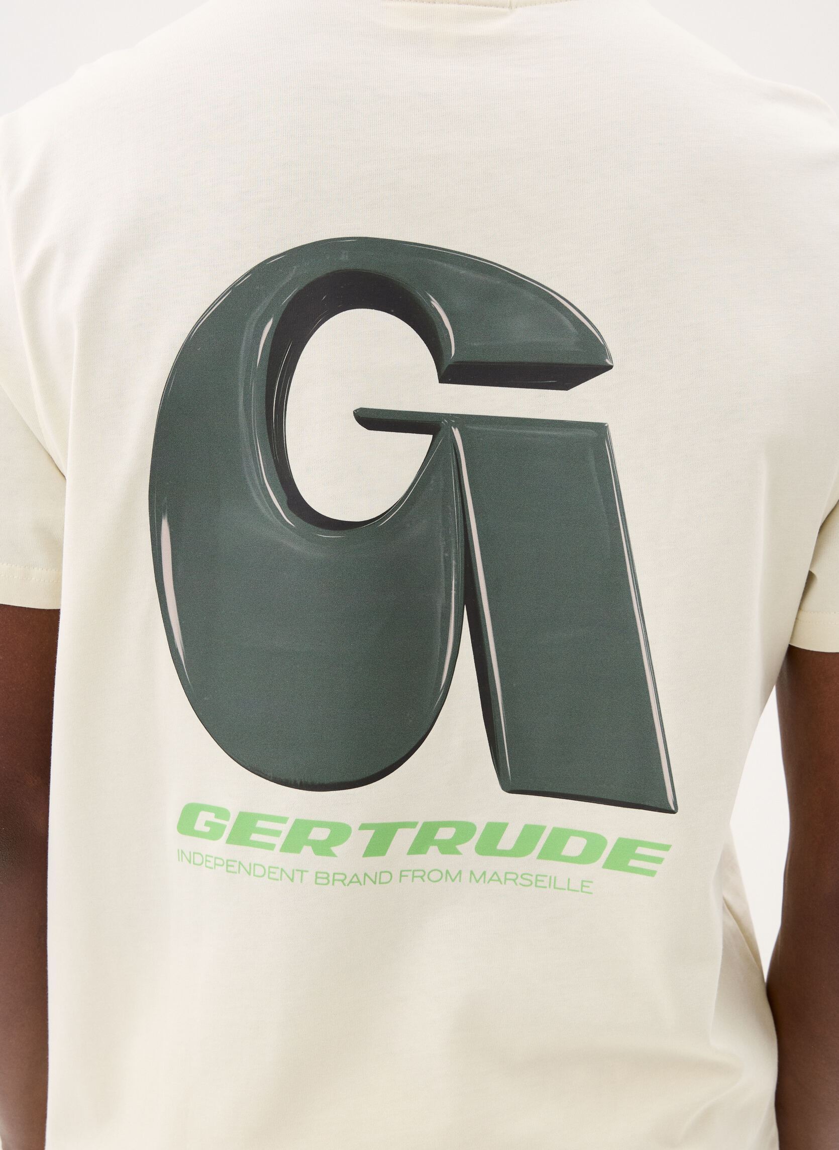 T-shirts Leonce Letter Tee-Shirt heren wit Gertrude T-shirts Leonce Letter Tee-Shirt heren wit Creme